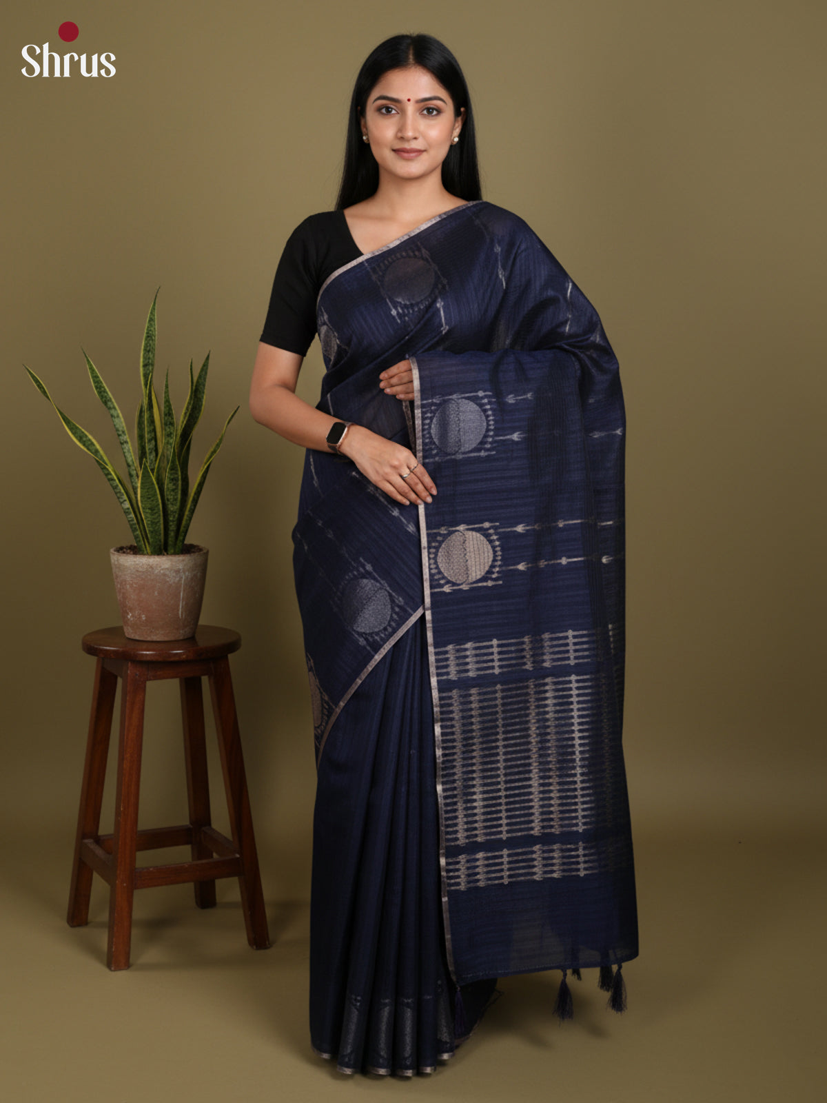DLS19123 - Semi Jute Saree - Shop on Shrus.com
