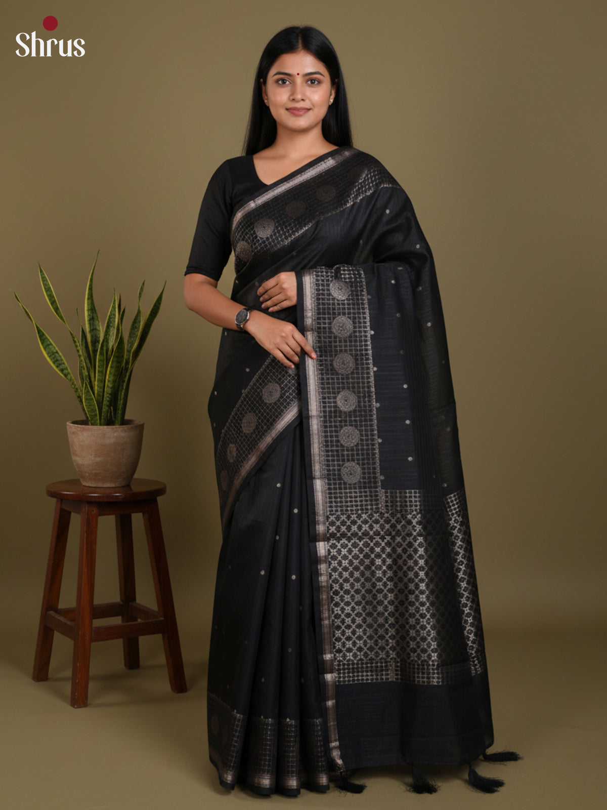 DLS19131 - Semi Jute Saree - Shop on Shrus.com