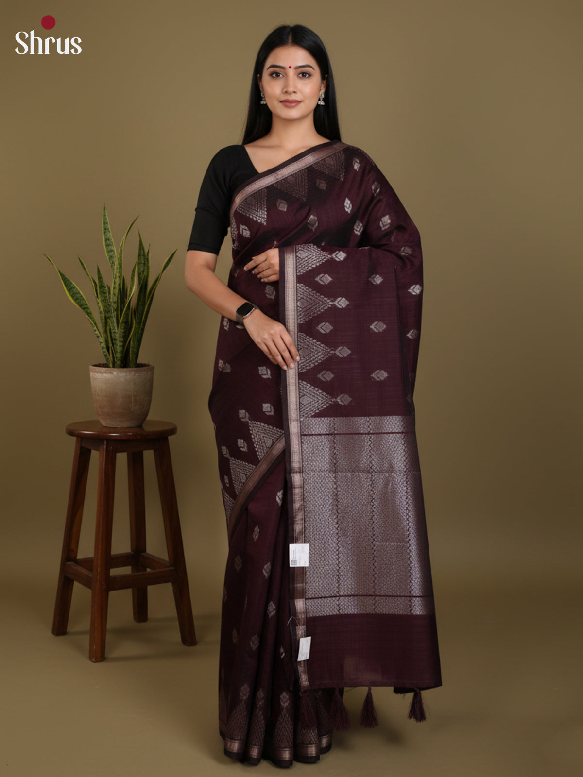 DLS19148 - Semi Jute Saree - Shop on Shrus.com