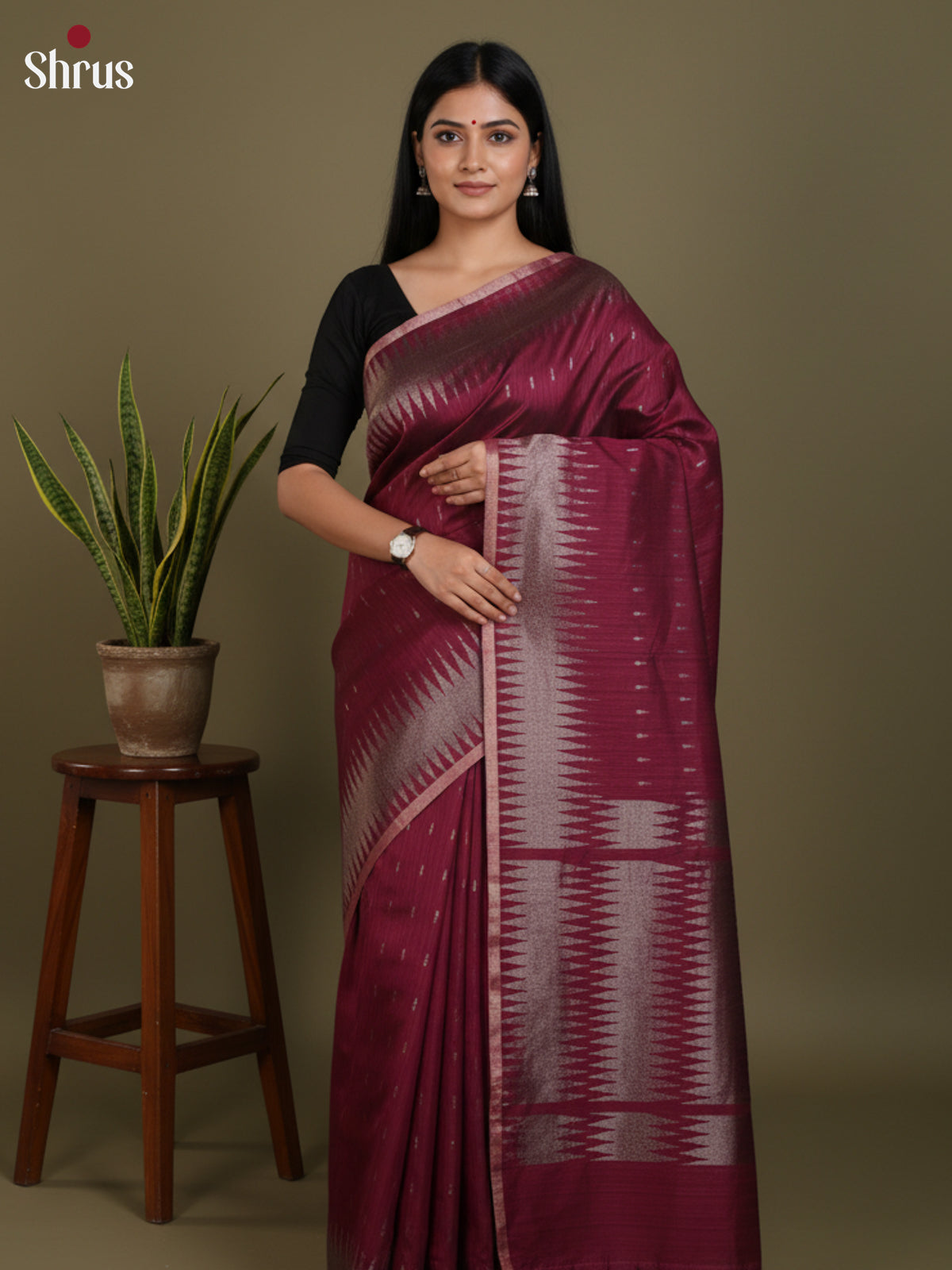 DLS19154 - Semi Jute Saree - Shop on Shrus.com