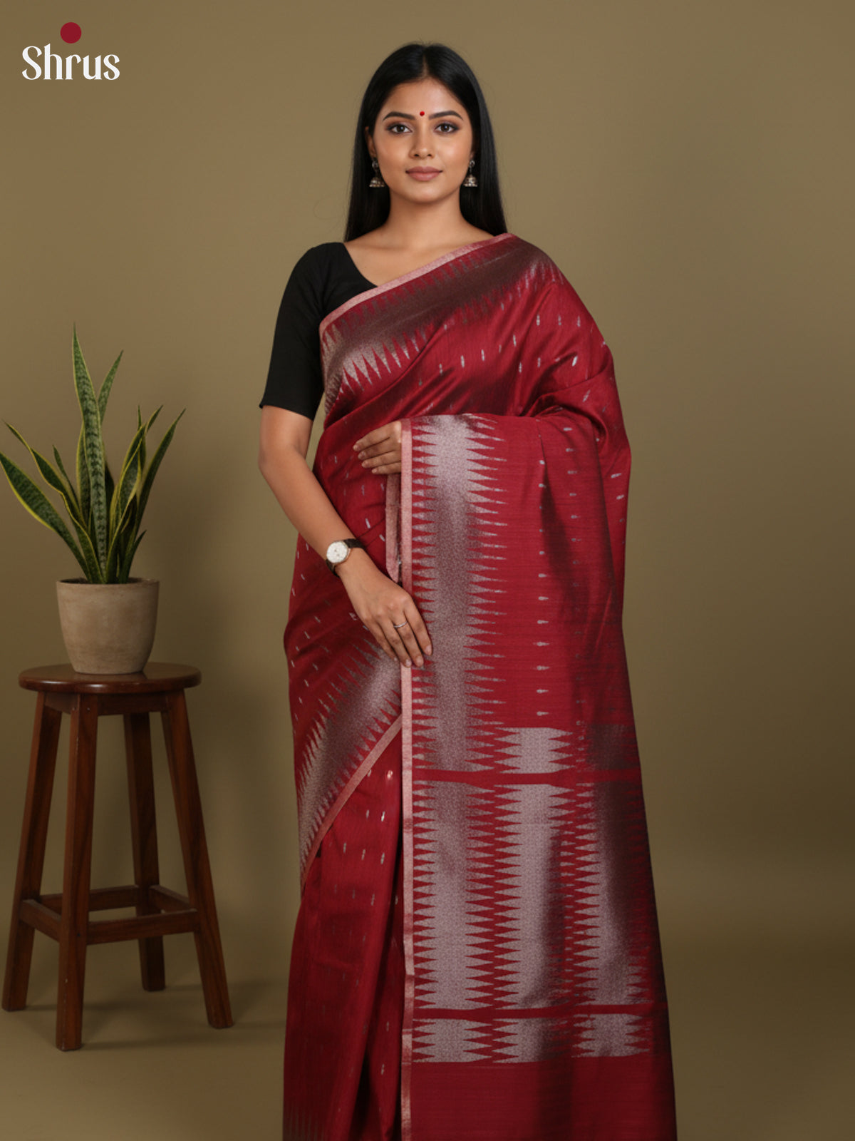 DLS19157 - Semi Jute Saree - Shop on Shrus.com