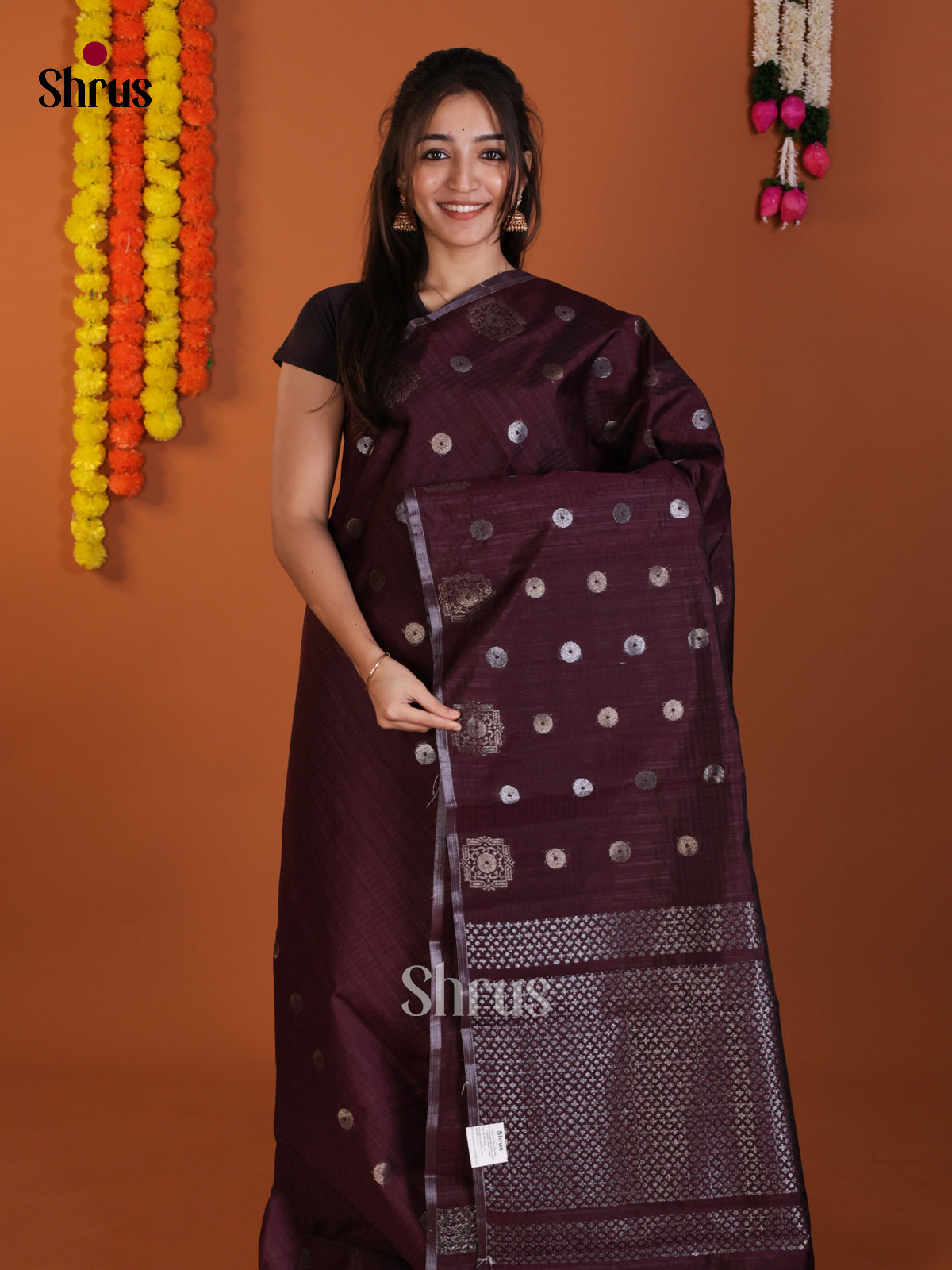 DLS19170 - Semi Jute Saree - Shop on Shrus.com