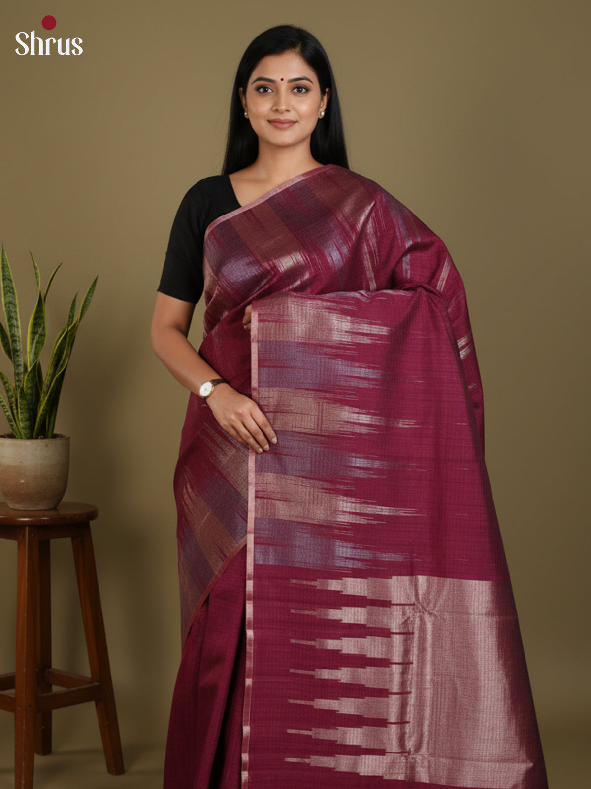 DLS19173 - Semi Jute Saree - Shop on Shrus.com