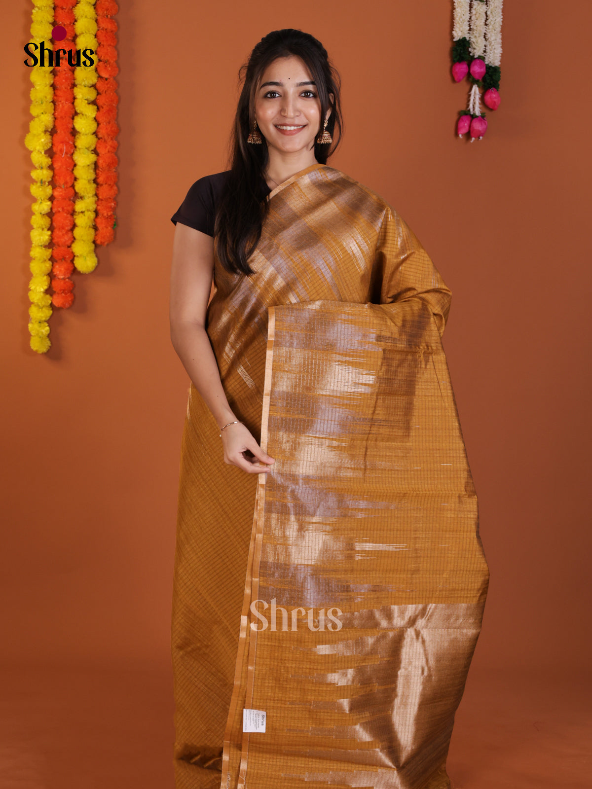 DLS19174 - Semi Jute Saree - Shop on Shrus.com