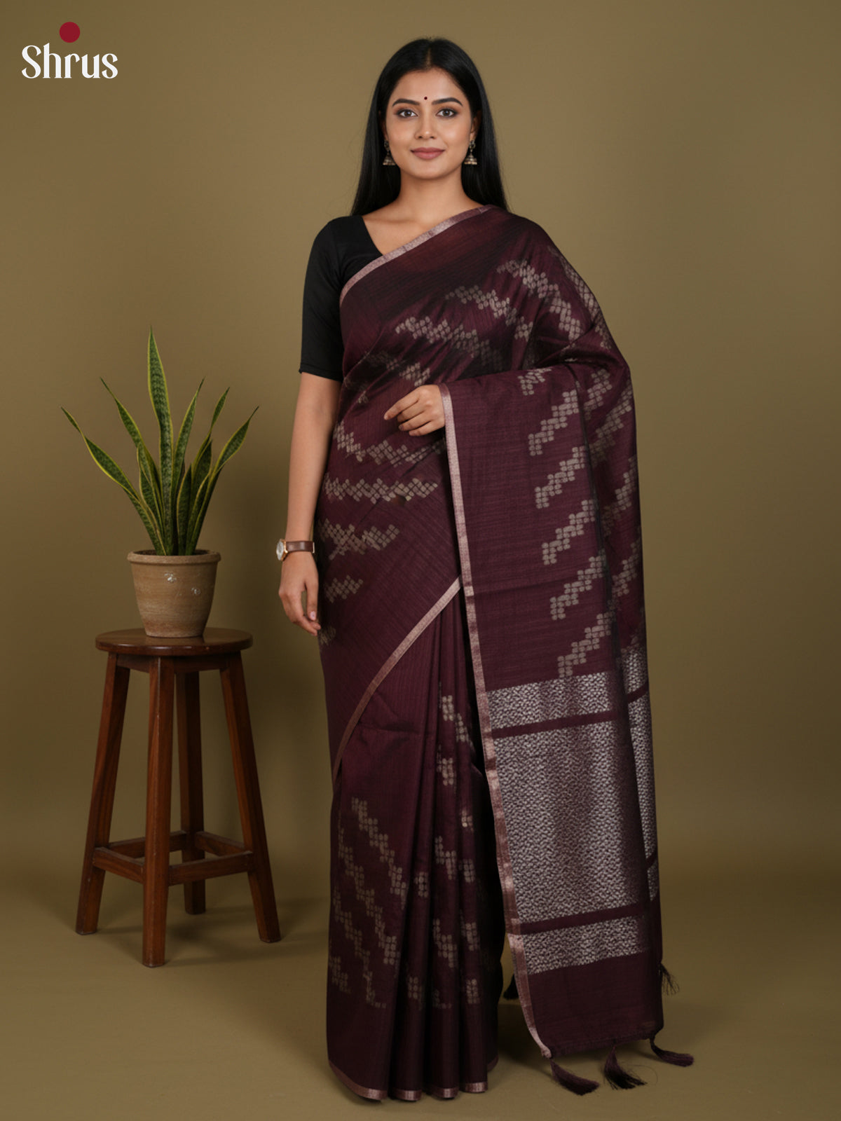 DLS19180 - Semi Jute Saree - Shop on Shrus.com