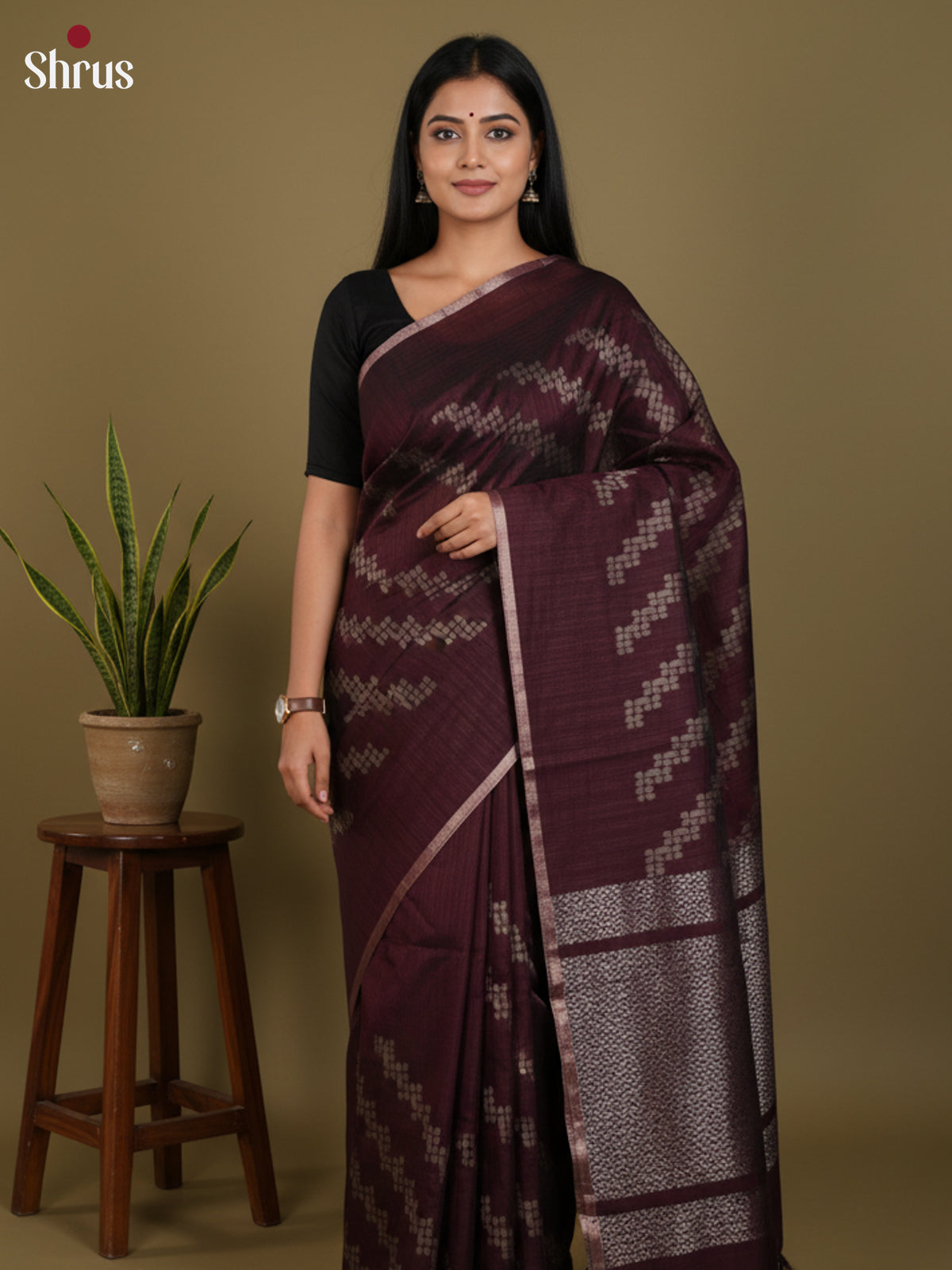 DLS19180 - Semi Jute Saree - Shop on Shrus.com