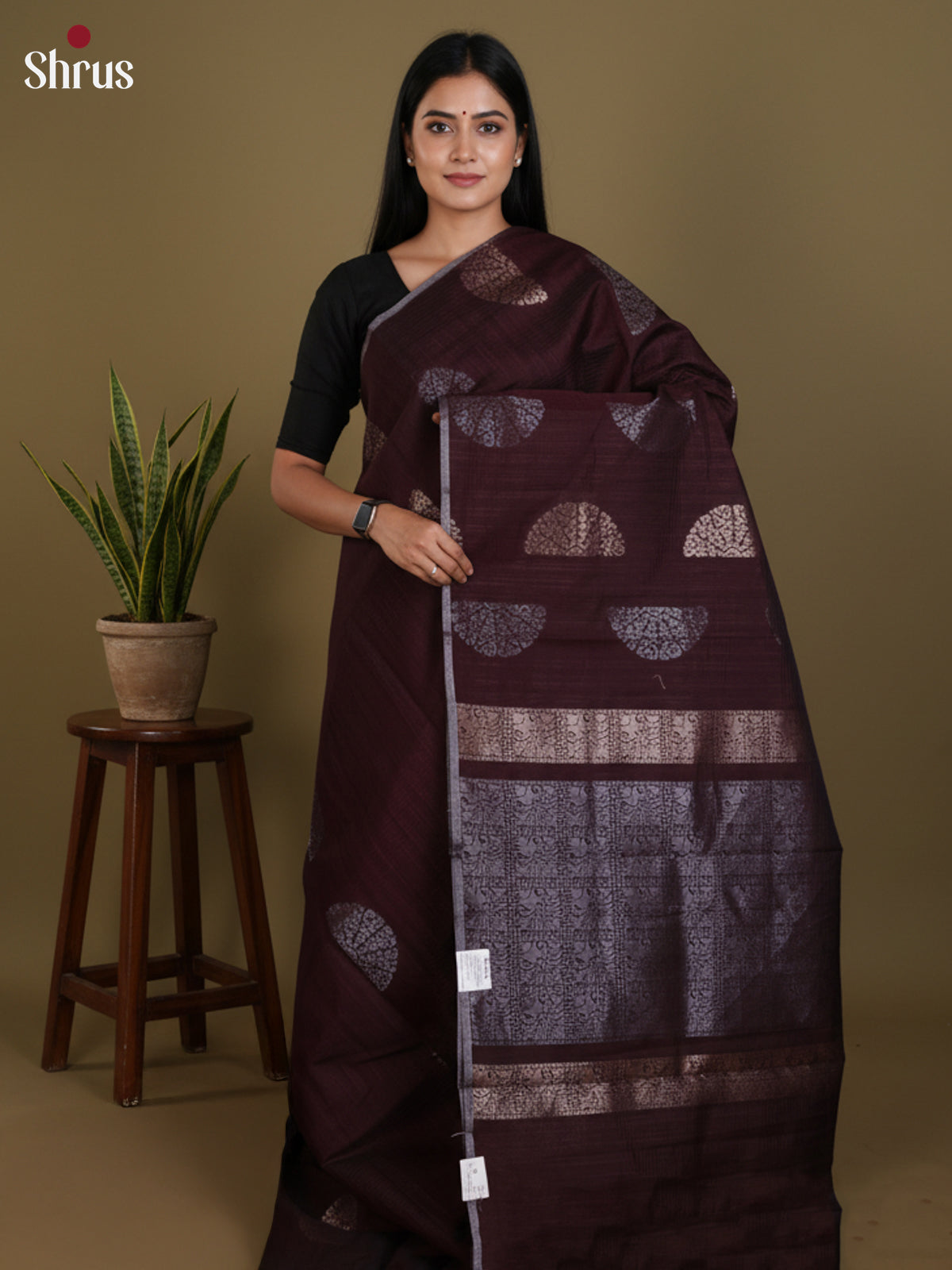 DLS19191 - Semi Jute Saree - Shop on Shrus.com
