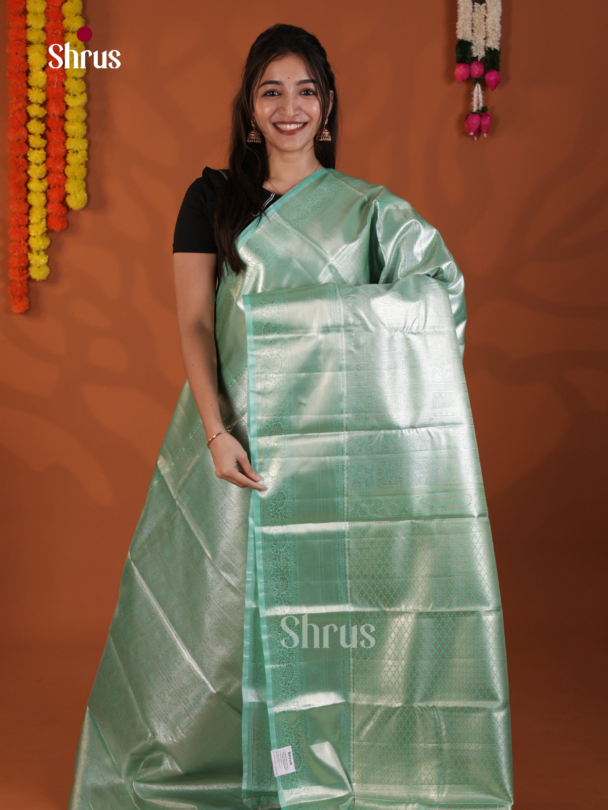 DLS19198 - Kanchipuram-halfpure Saree - Shop on Shrus.com