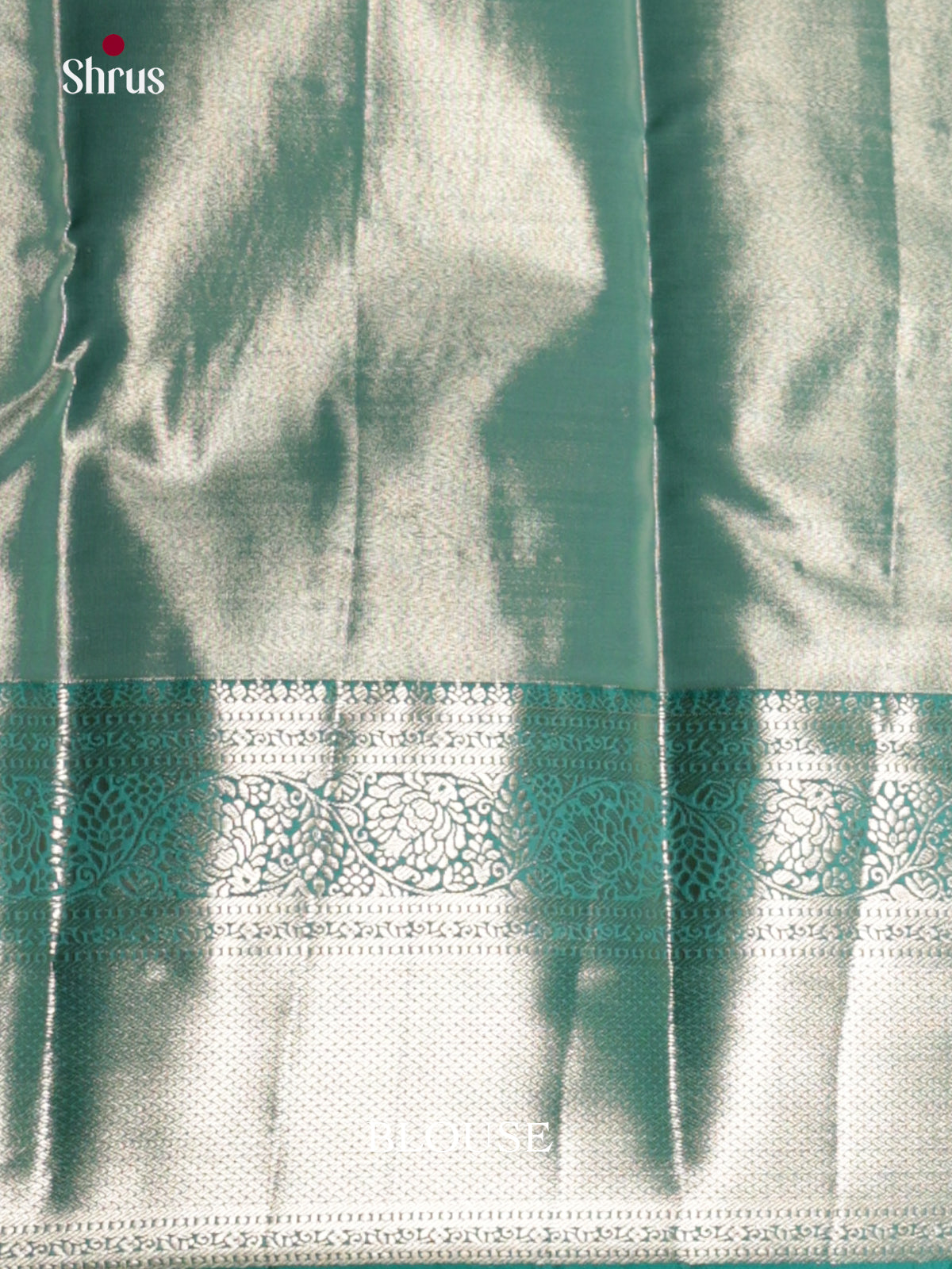 Teal Blue - Kanchipuram-halfpure Saree - DLS19202 - Shop on Shrus.com