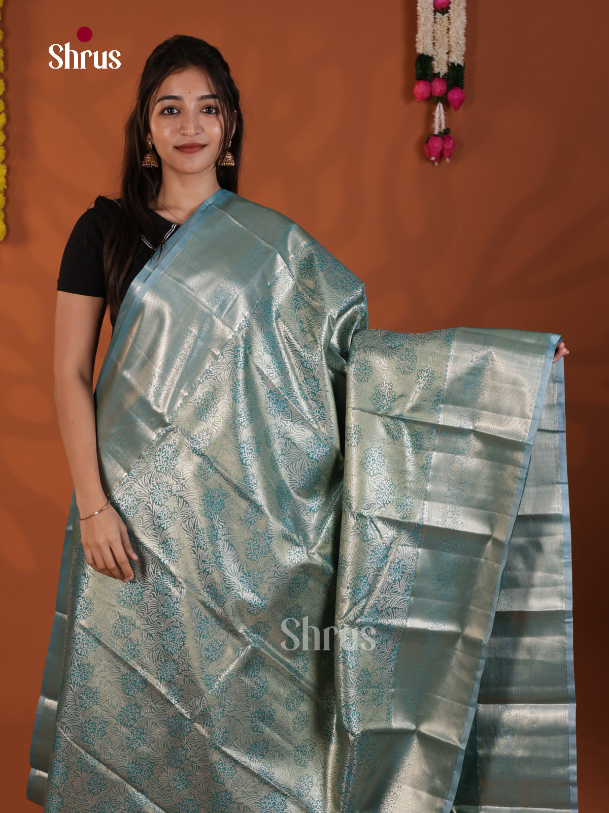 DLS19206 - Kanchipuram-halfpure Saree - Shop on Shrus.com