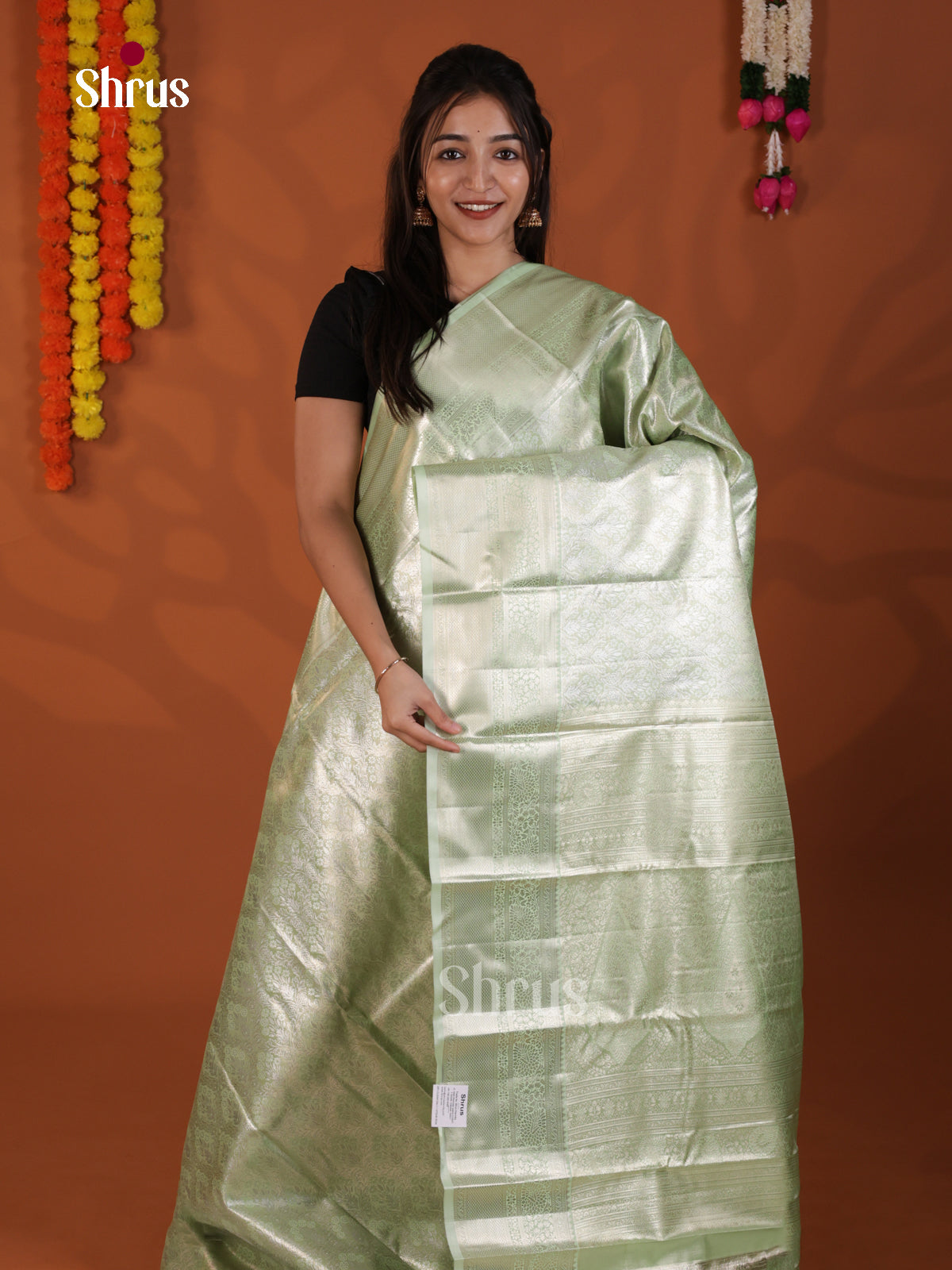 DLS19210 - Kanchipuram-halfpure Saree - Shop on Shrus.com