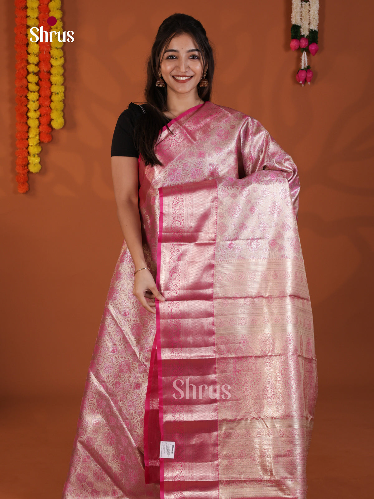 DLS19211 - Kanchipuram-halfpure Saree - Shop on Shrus.com