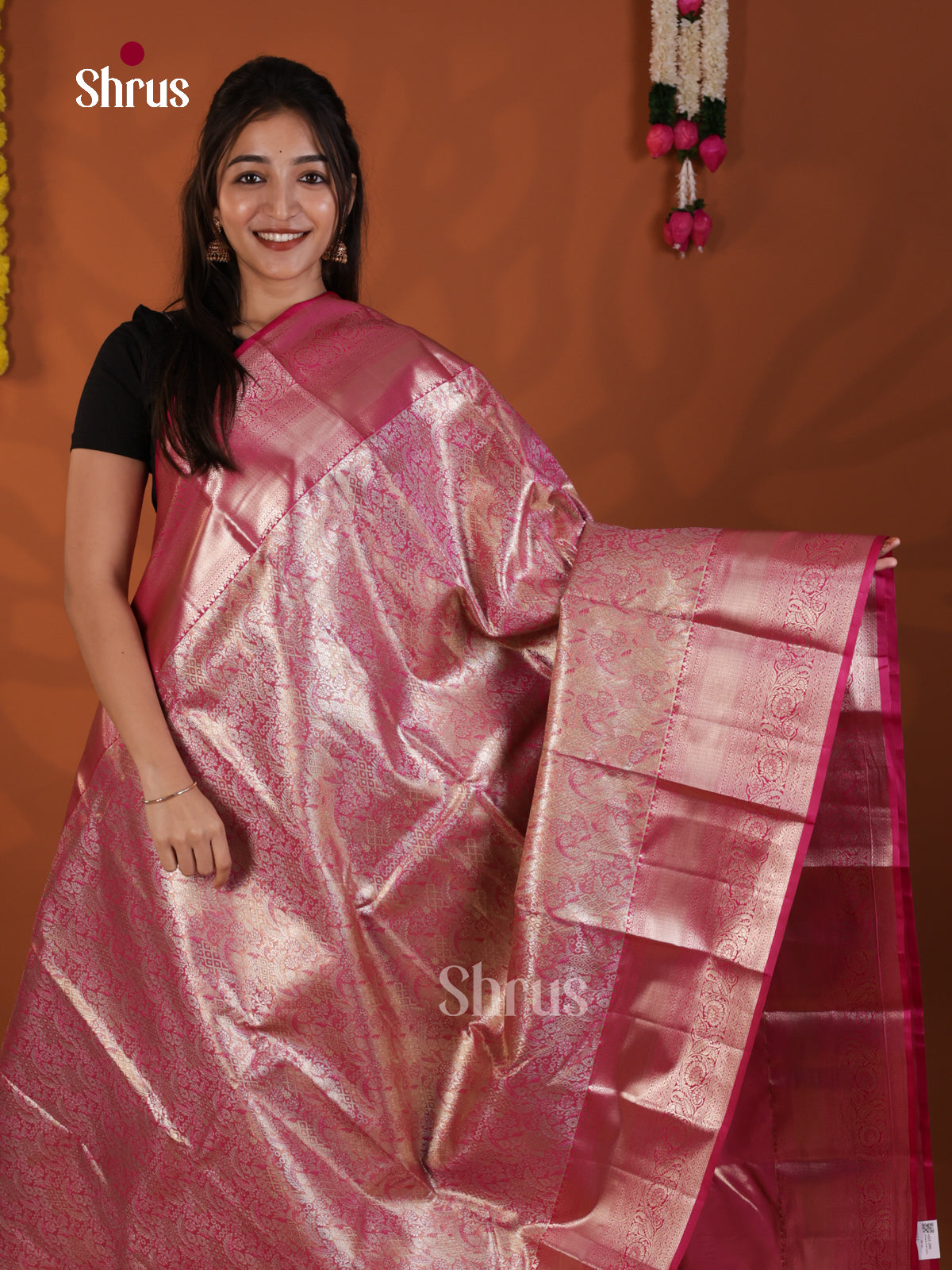 DLS19213 - Kanchipuram-halfpure Saree - Shop on Shrus.com