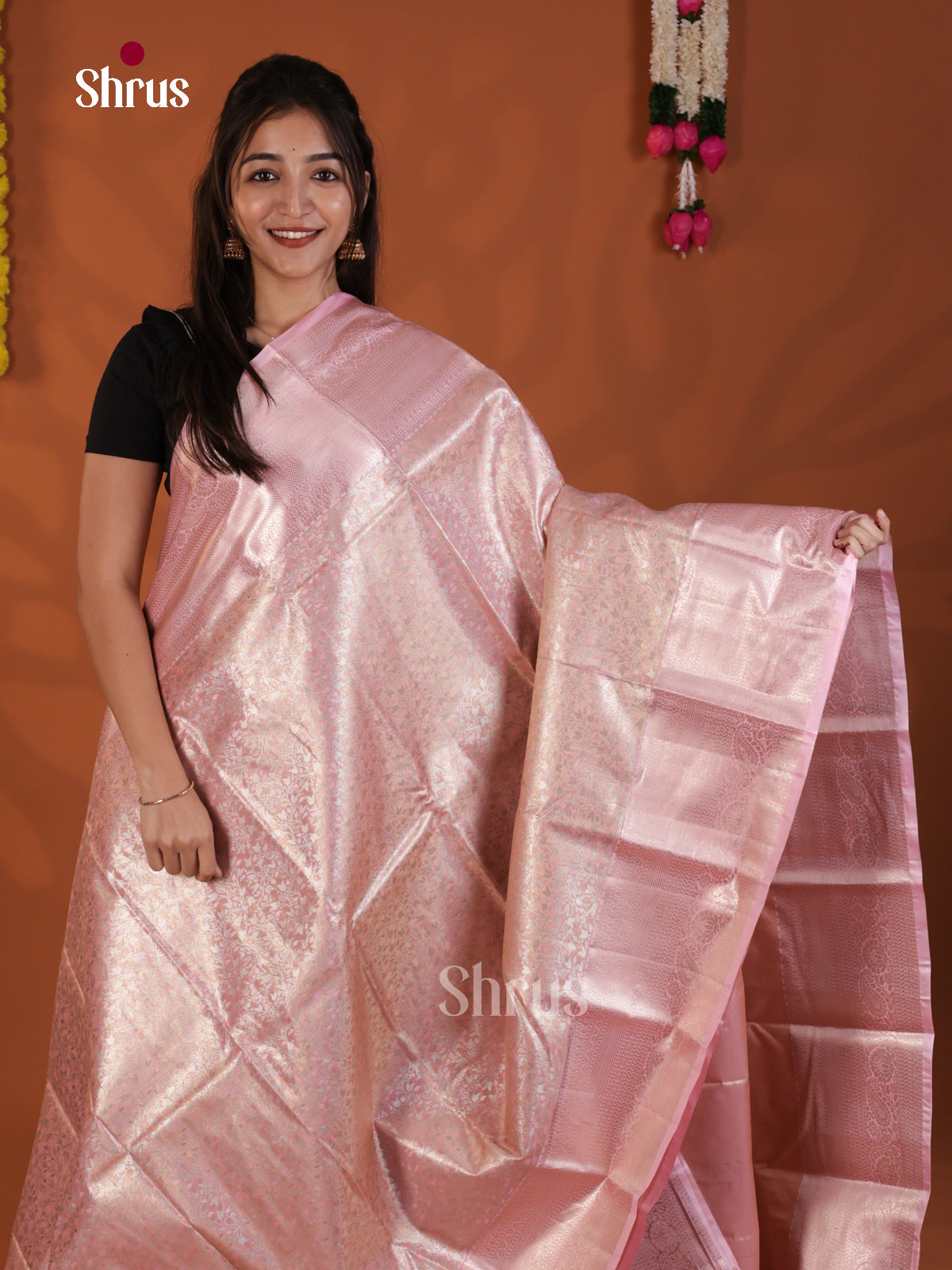 DLS19221 - Kanchipuram-halfpure Saree - Shop on Shrus.com