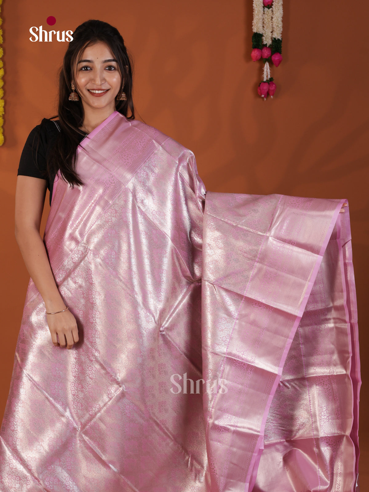 DLS19222 - Kanchipuram-halfpure Saree - Shop on Shrus.com