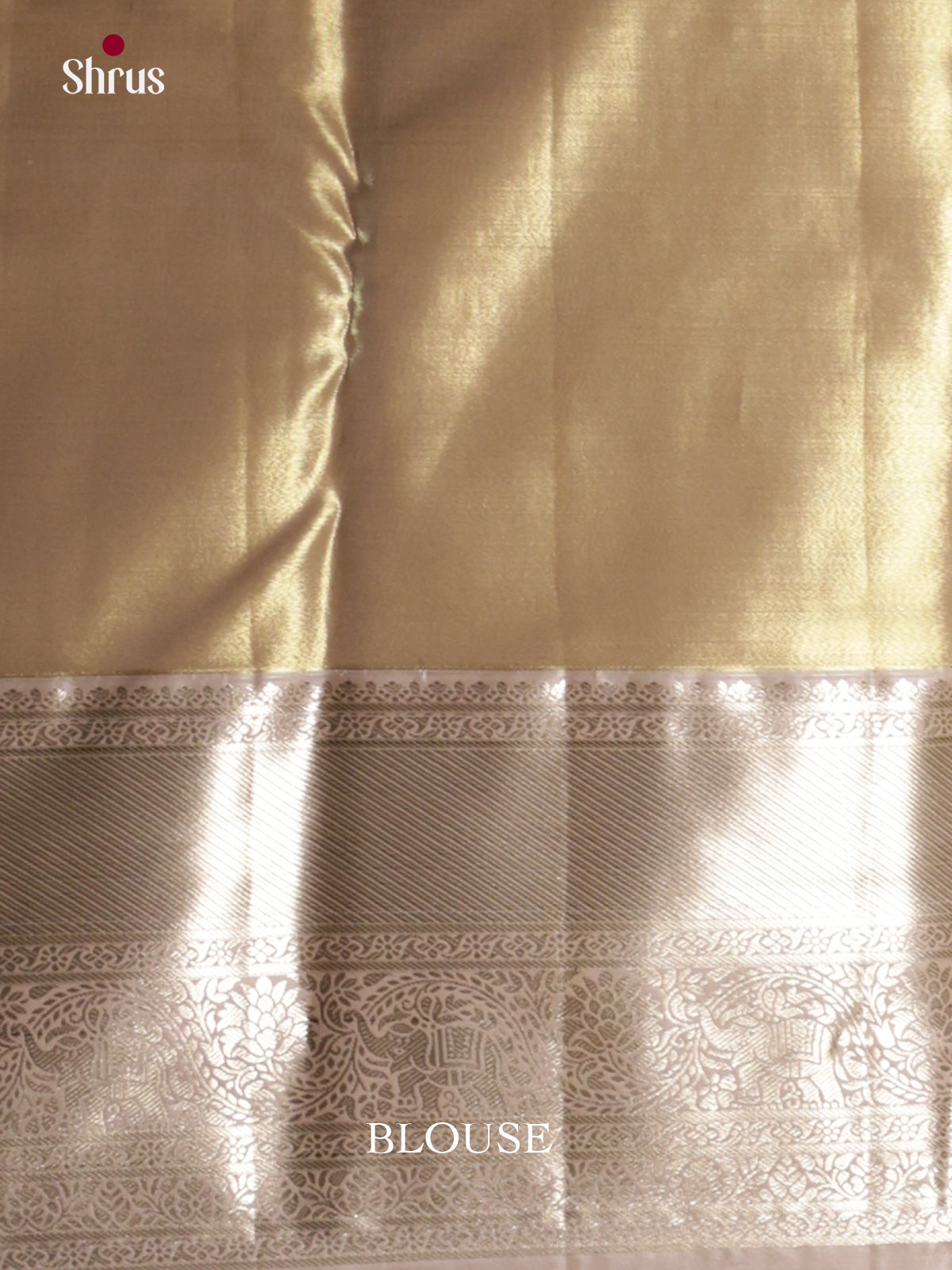 Cream - Kanchipuram-halfpure Saree- DLS19224 - Shop on Shrus.com