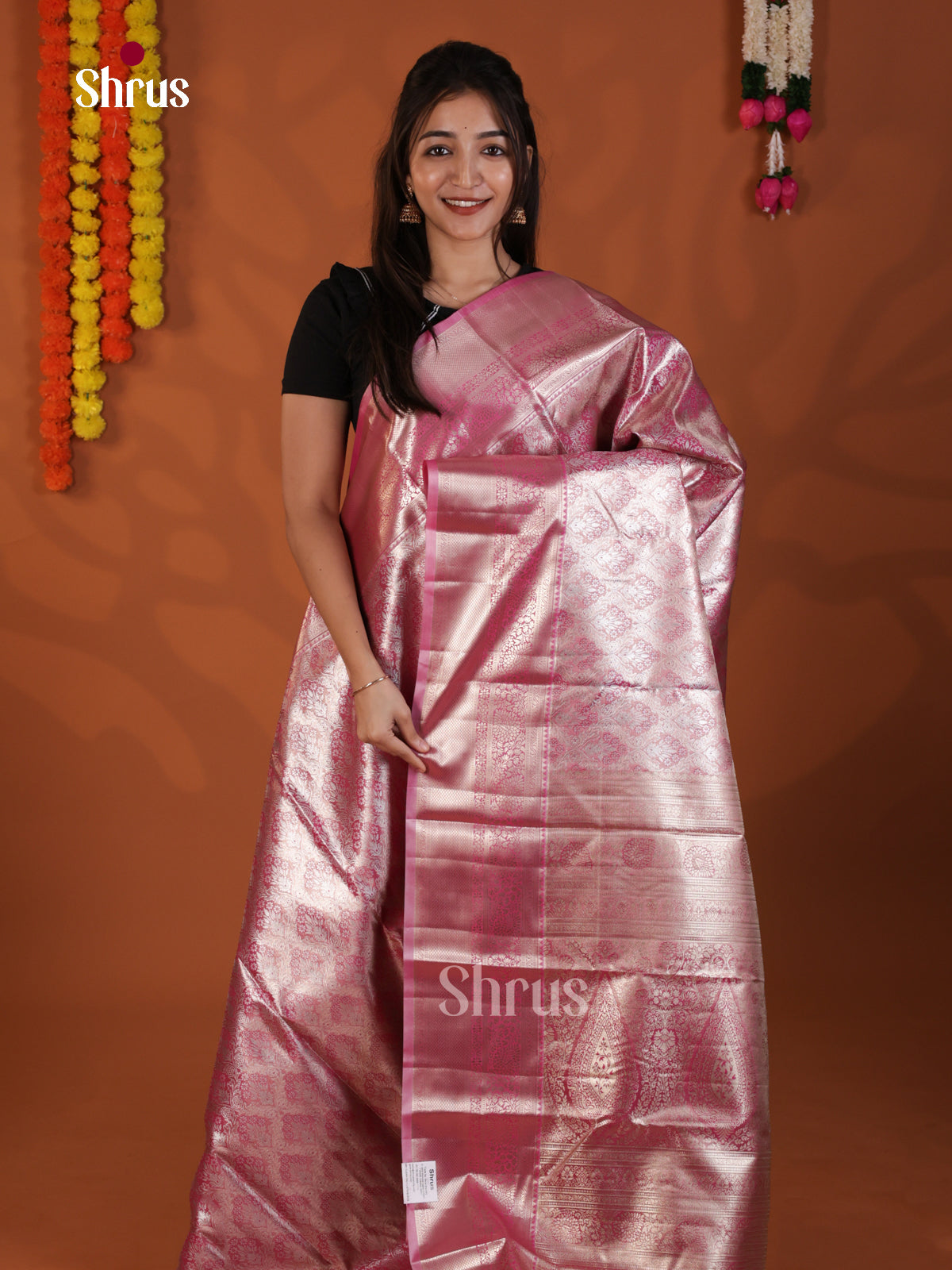 DLS19225 - Kanchipuram-halfpure Saree - Shop on Shrus.com