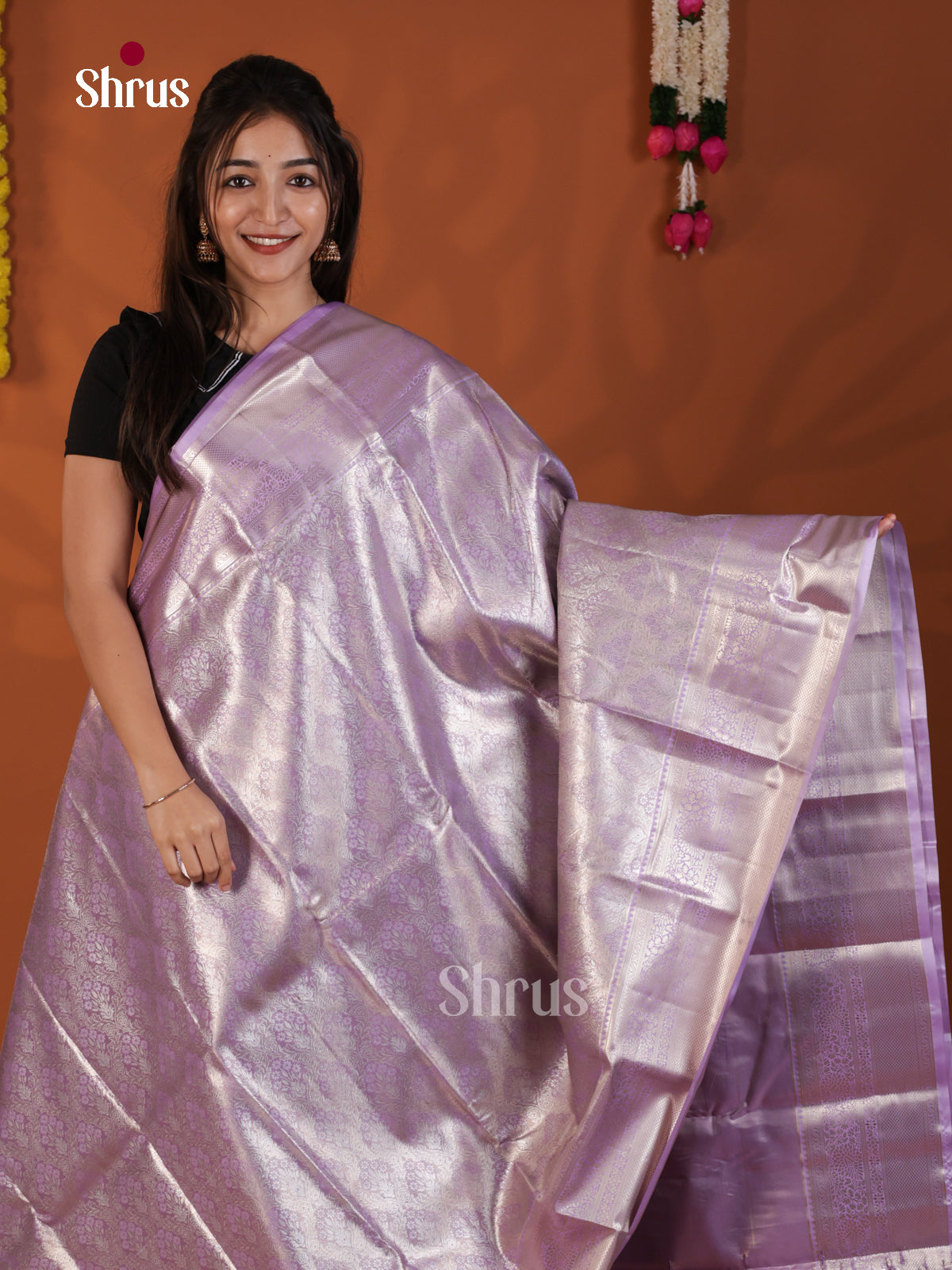 DLS19229 - Kanchipuram-halfpure Saree - Shop on Shrus.com