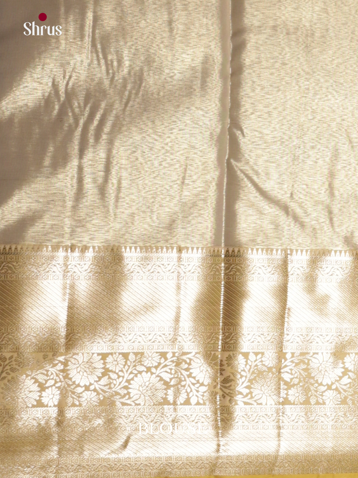 Cream & Yellow - Kanchipuram-halfpure Saree- DLS19237 - Shop on Shrus.com