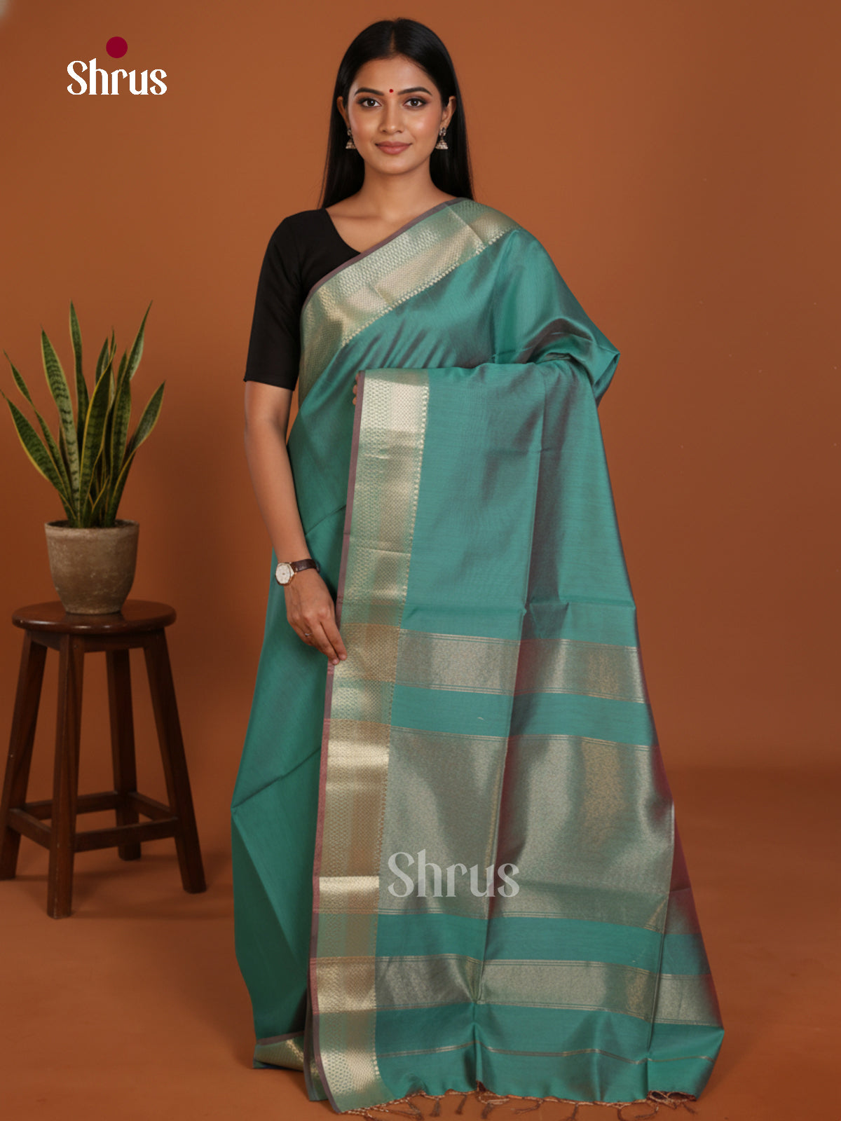 Teal Green - Art Maheshwari Saree - Shop on Shrus.com