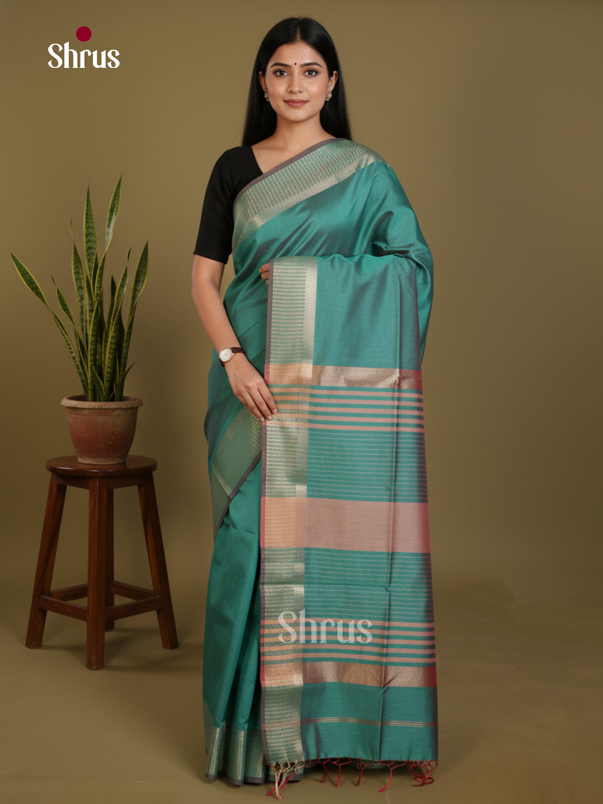 Teal Green - Art Maheshwari Saree - Shop on Shrus.com