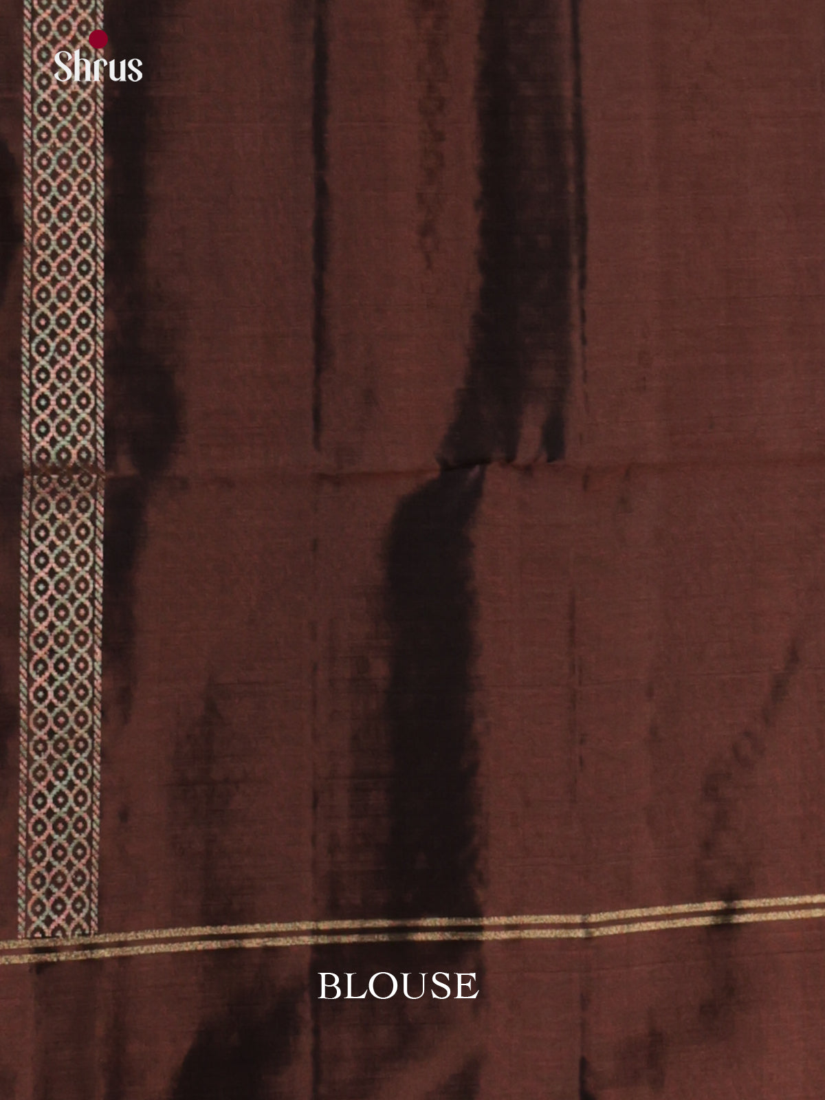 Lustrous Brown Soft Silk Saree with zari kolam buttas - Shop on Shrus.com