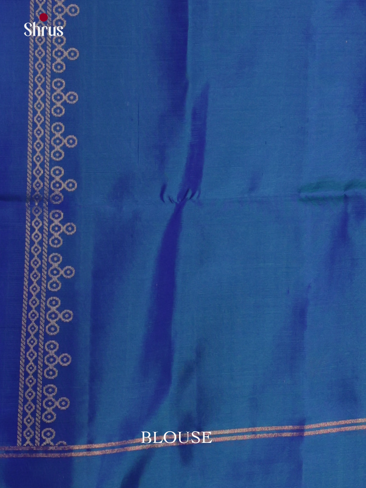 Vibrant Blue Soft Silk Saree gleams with zari kolam buttas - Shop on Shrus.com