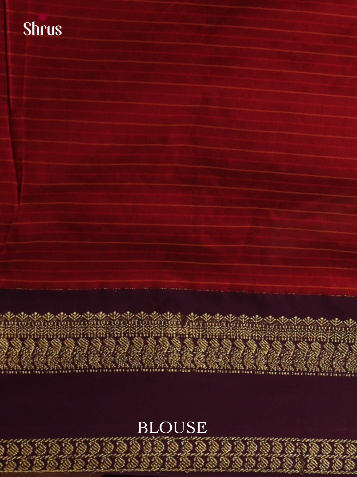 Mustard & Maroon - Kalyani Cotton Saree - Shop on Shrus.com