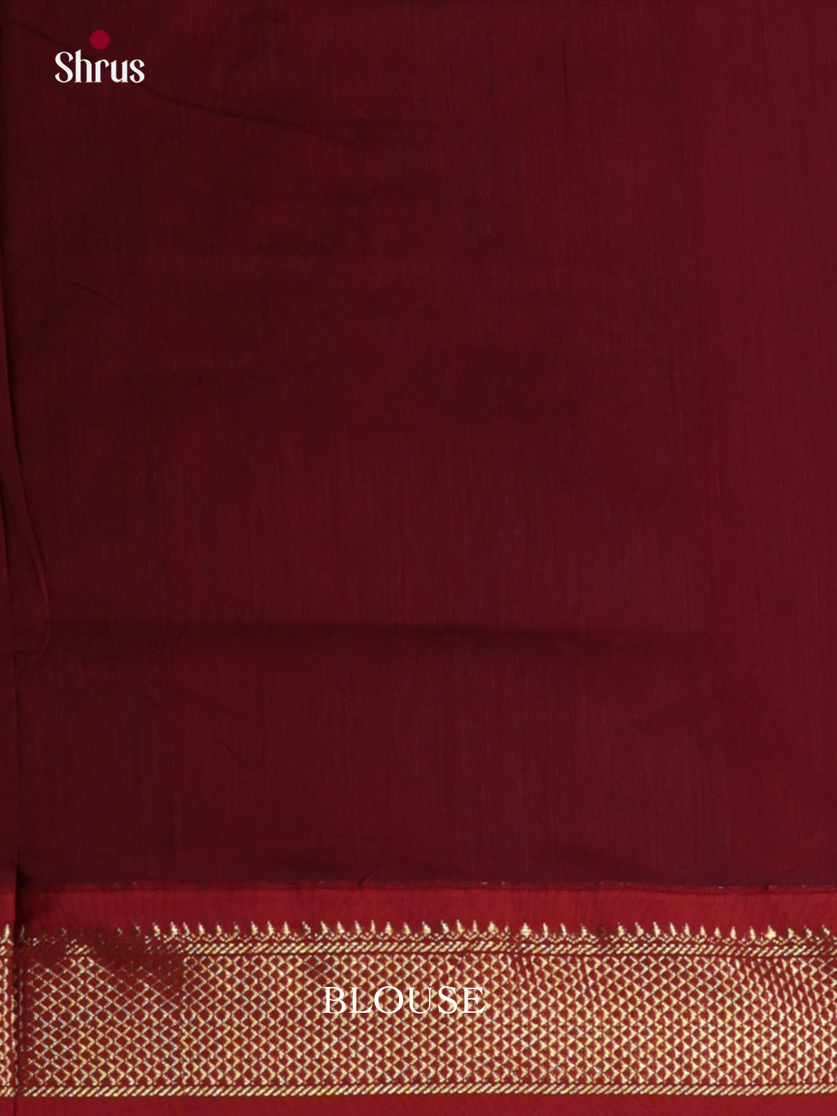Blue & Maroon - Kalyani Cotton Saree - Shop on Shrus.com