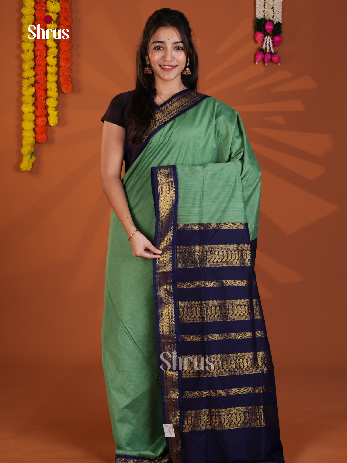 Green & Blue - Kalyani Cotton Saree - Shop on Shrus.com