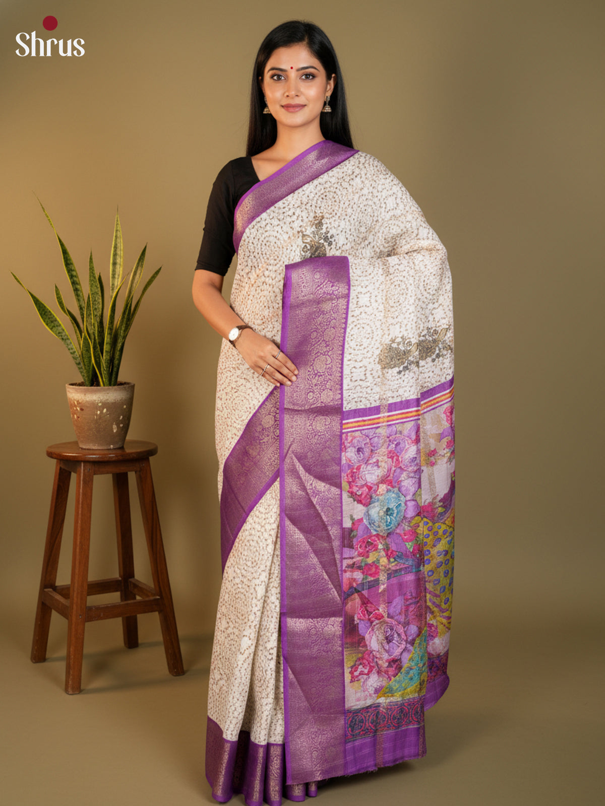 DLS27003 - Semi Crepe Saree