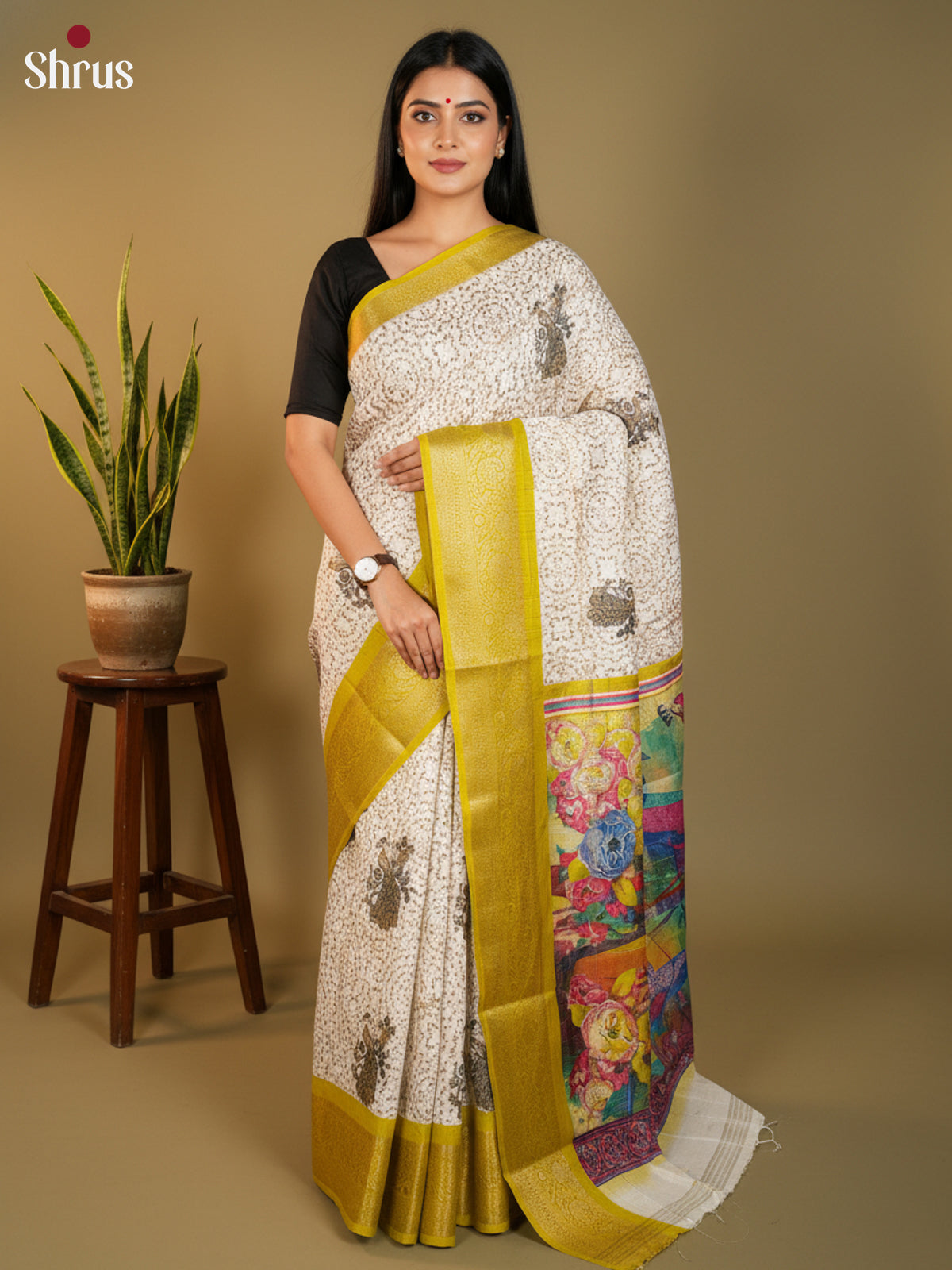 DLS27004 - Semi Crepe Saree