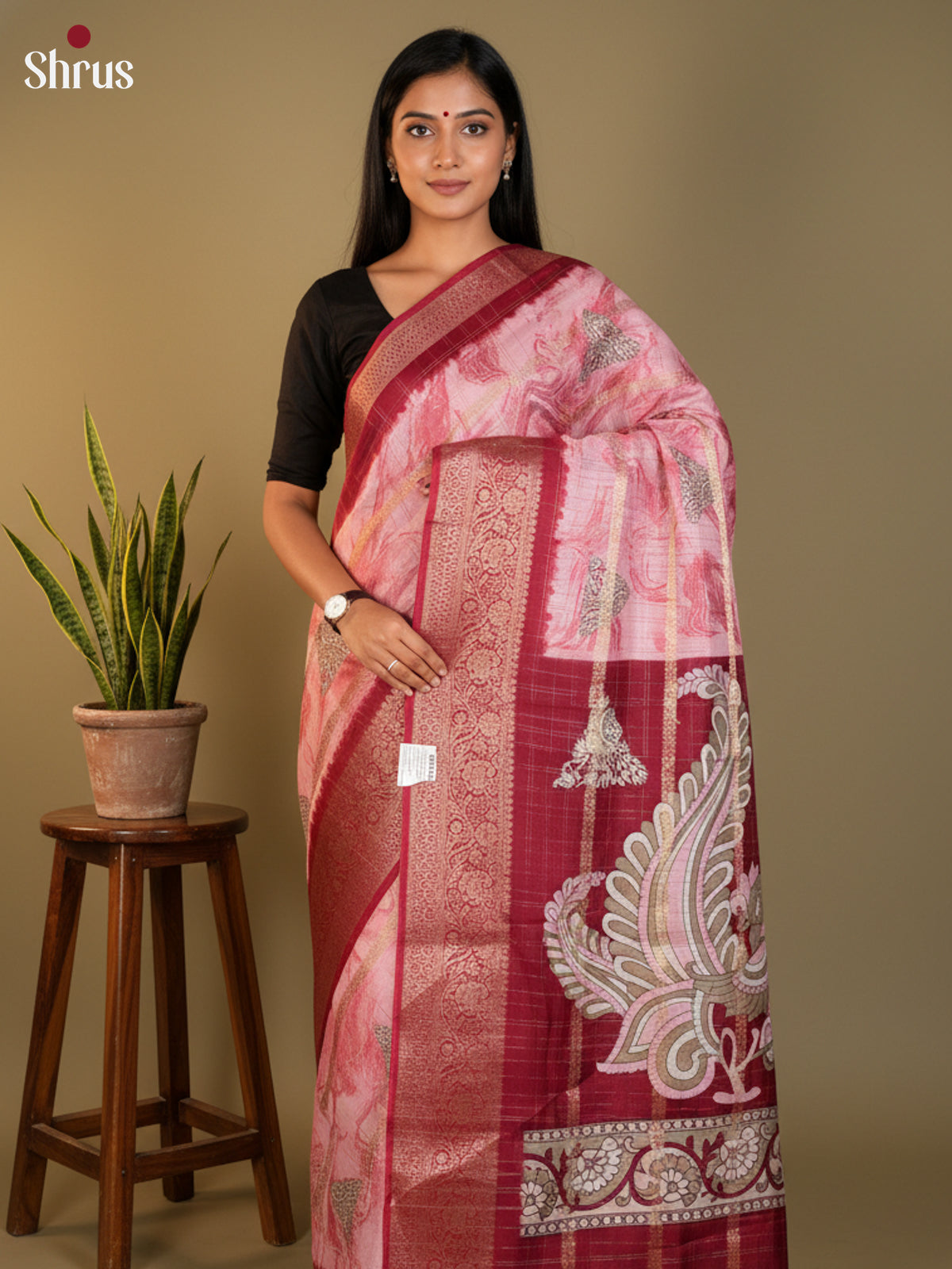 DLS27009 - Semi Crepe Saree