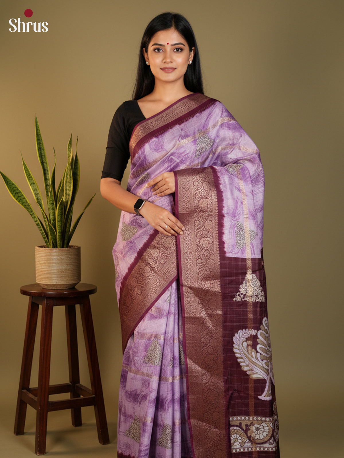DLS27012 - Semi Crepe Saree - Shop on Shrus.com