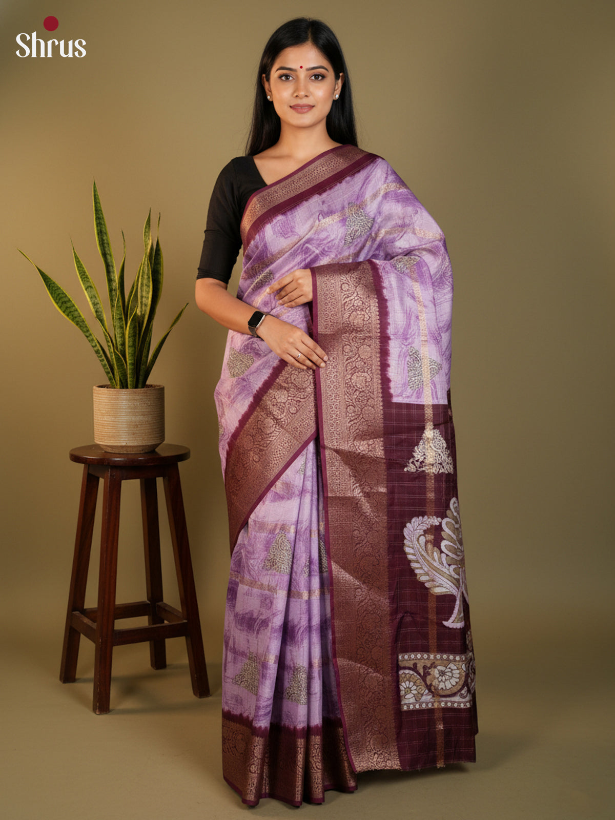 DLS27012 - Semi Crepe Saree - Shop on Shrus.com