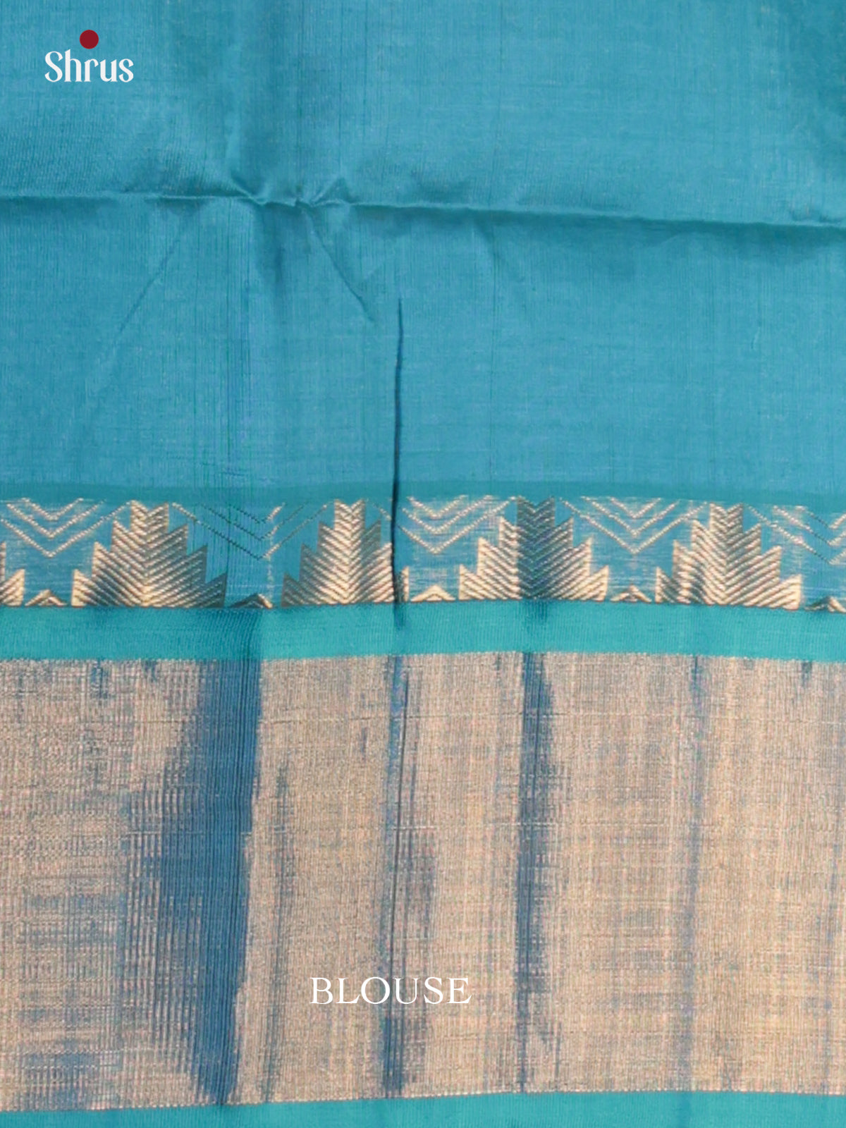 Beautiful Blue & Teal Silk Cotton Saree with zari kattam & korvai border -DLS29025