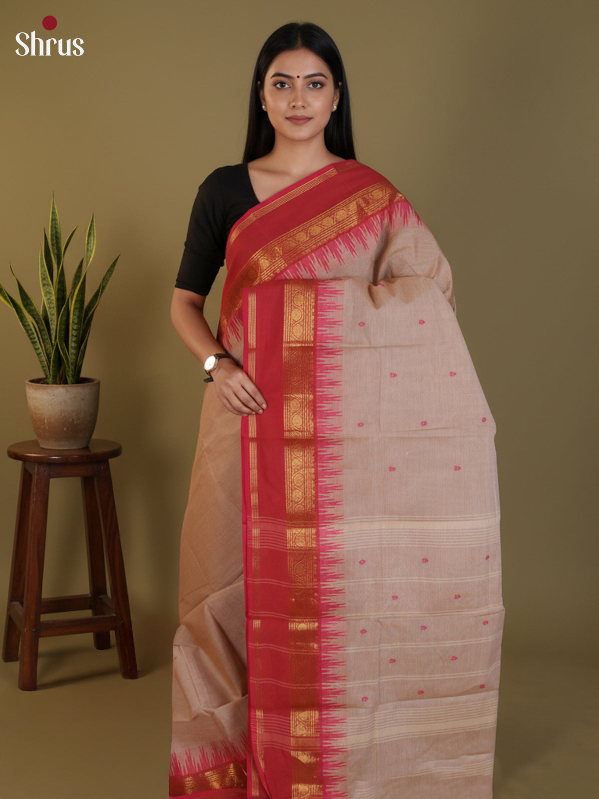 DLS29037 - Chettinad Cotton Saree - Shop on Shrus.com
