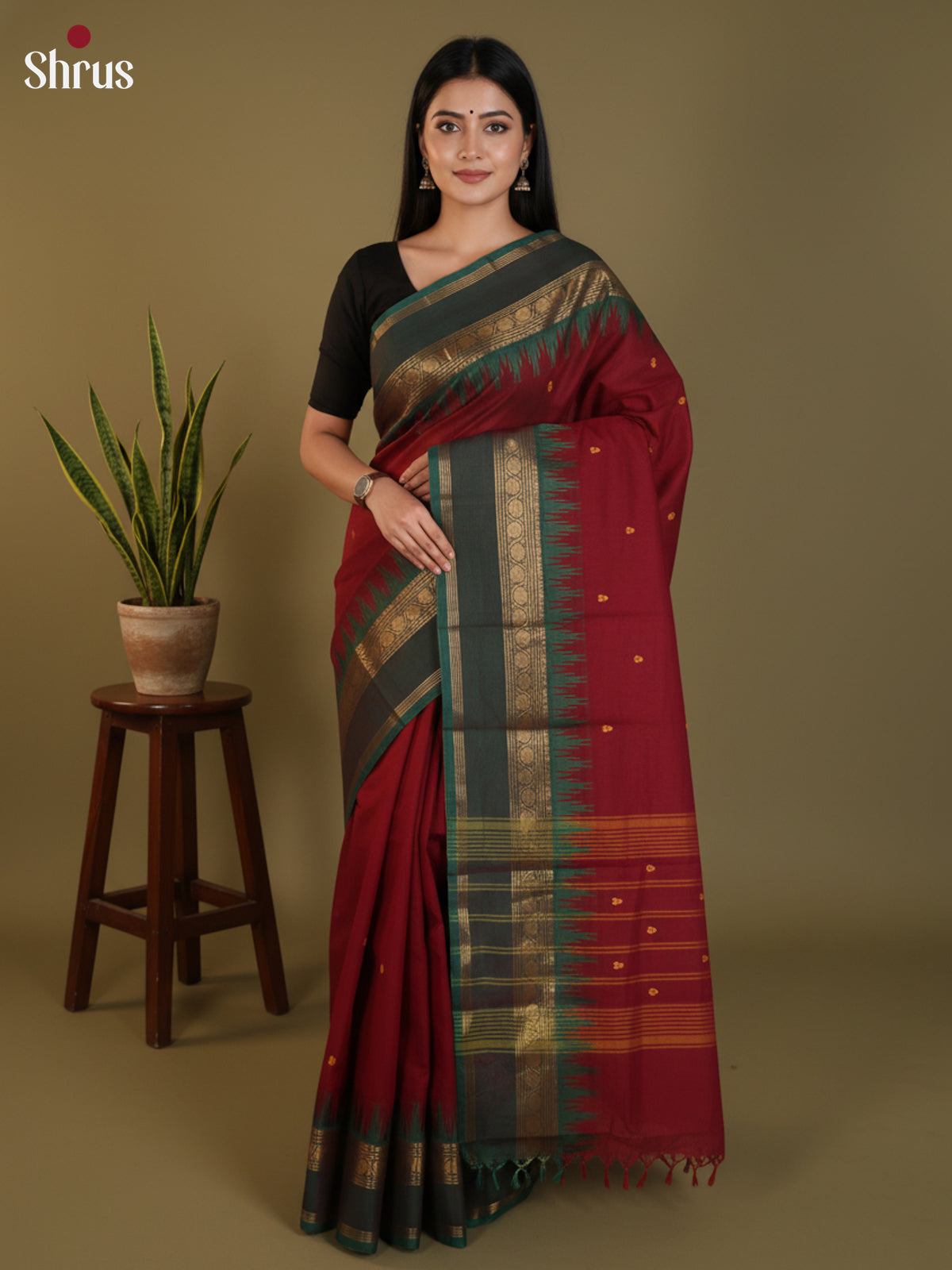 DLS29034 - Chettinad Cotton Saree - Shop on Shrus.com