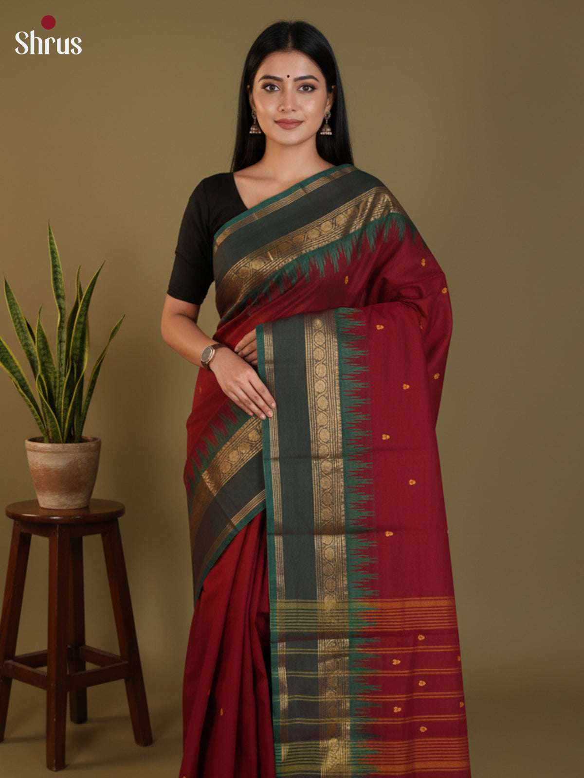 DLS29034 - Chettinad Cotton Saree - Shop on Shrus.com