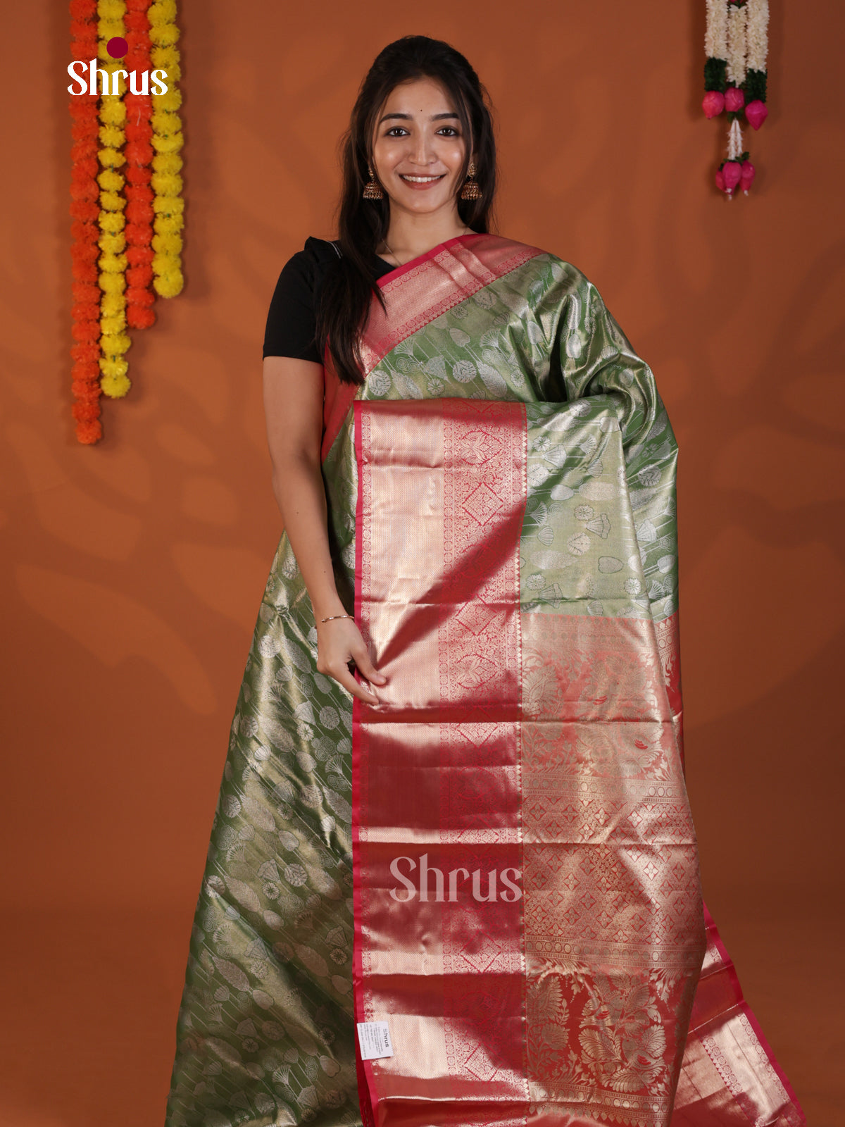 DLS29082 - Kanchipuram-halfpure Saree