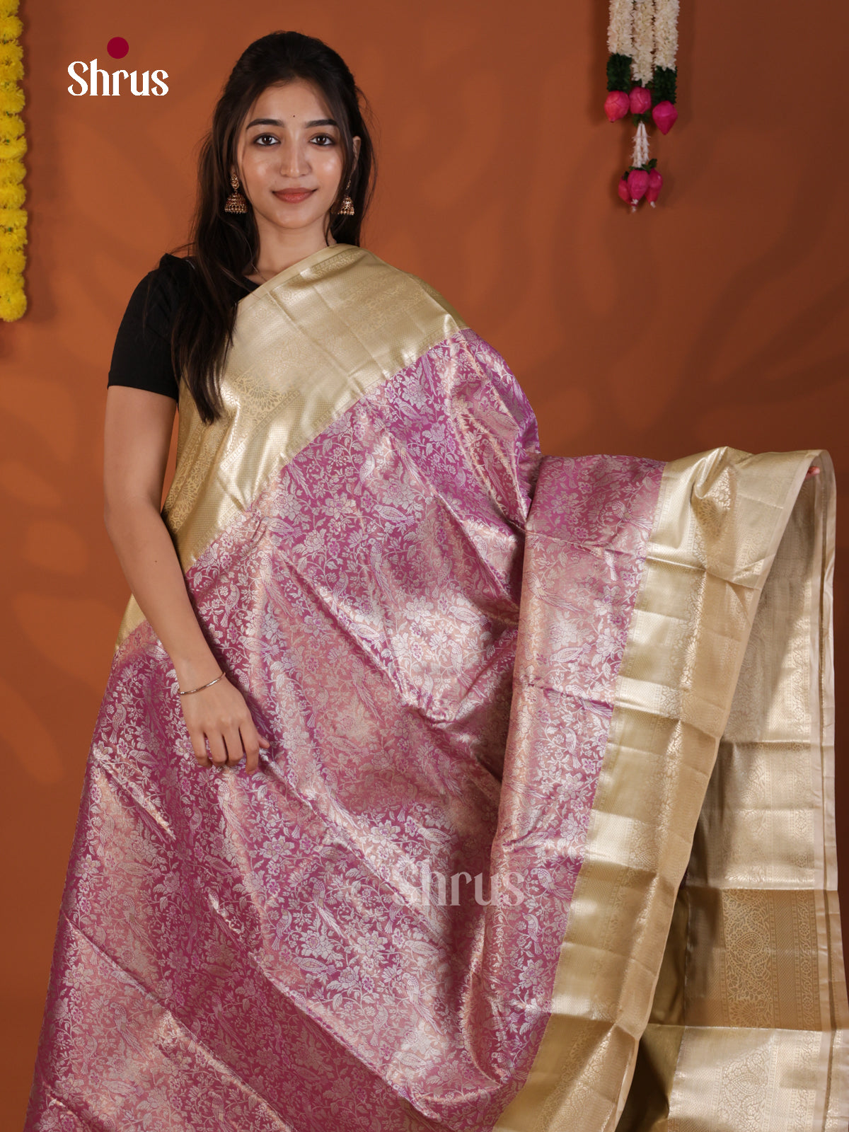DLS29083 - Kanchipuram-halfpure Saree