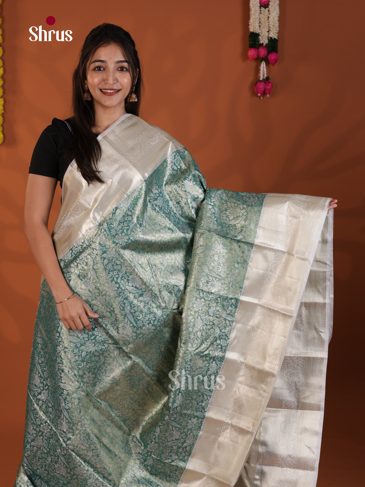DLS29085 - Kanchipuram-halfpure Saree - Shop on Shrus.com