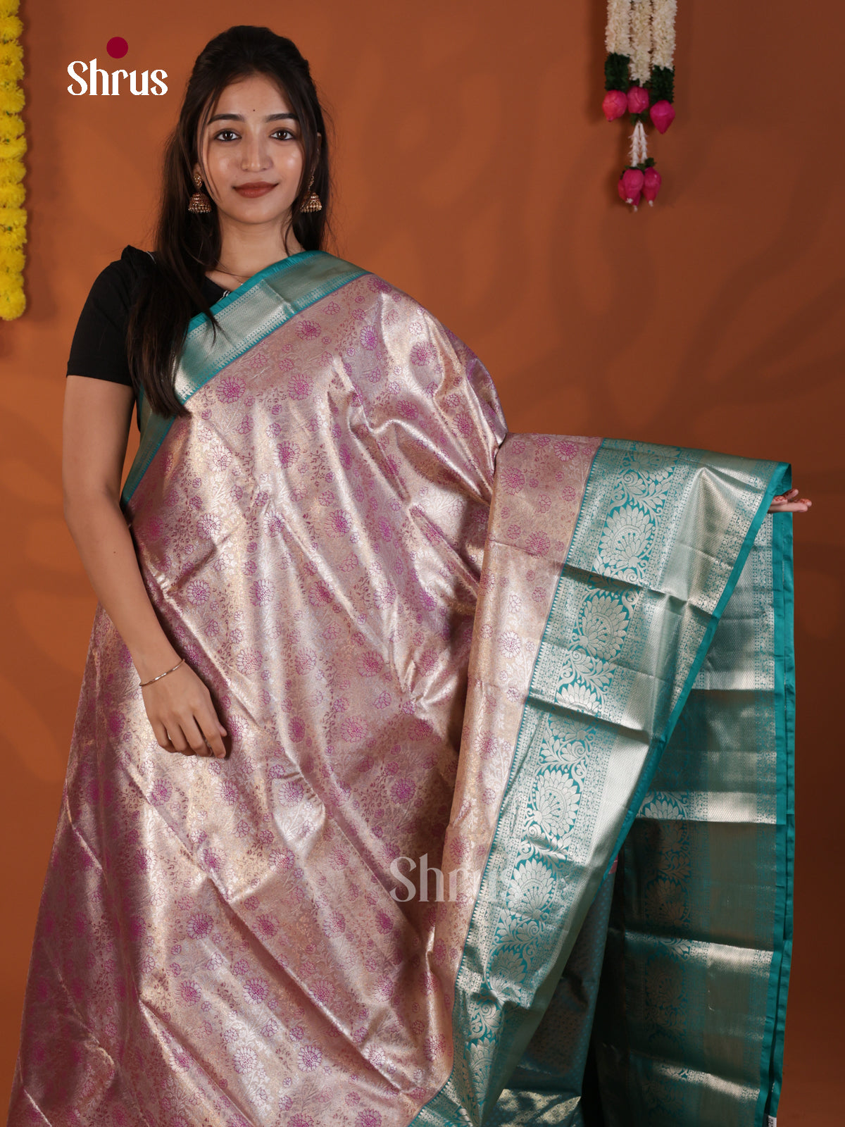 DLS29091 - Kanchipuram-halfpure Saree - Shop on Shrus.com