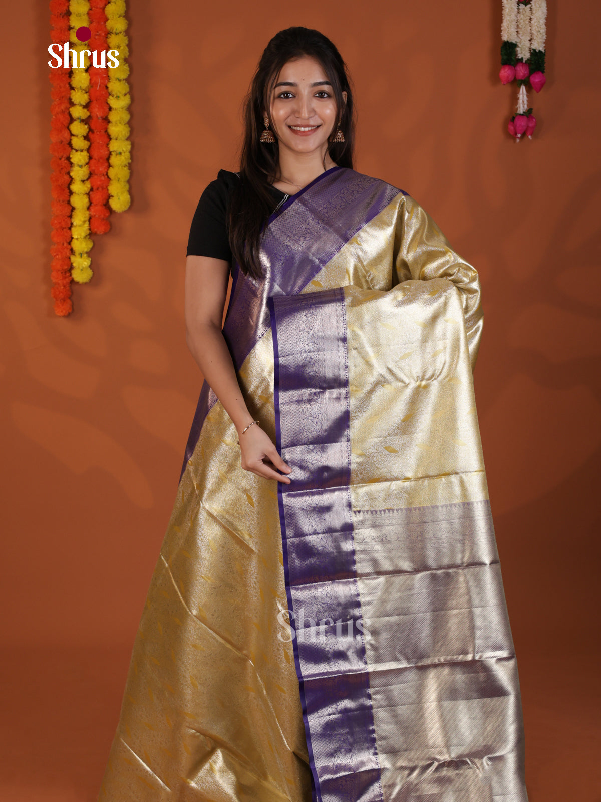 DLS29106 - Kanchipuram-halfpure Saree