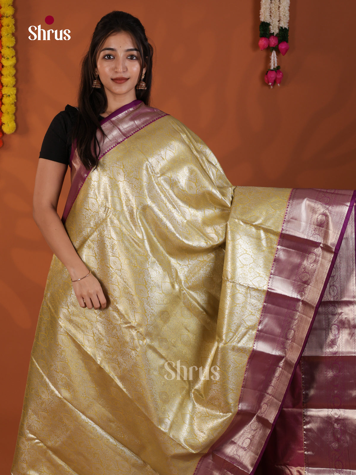 DLS29118 - Kanchipuram-halfpure Saree