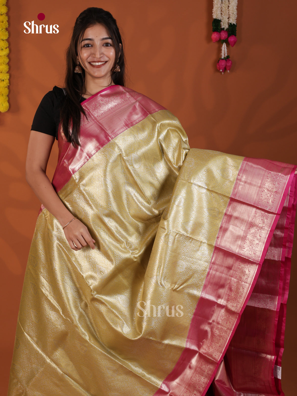 DLS29120 - Kanchipuram-halfpure Saree