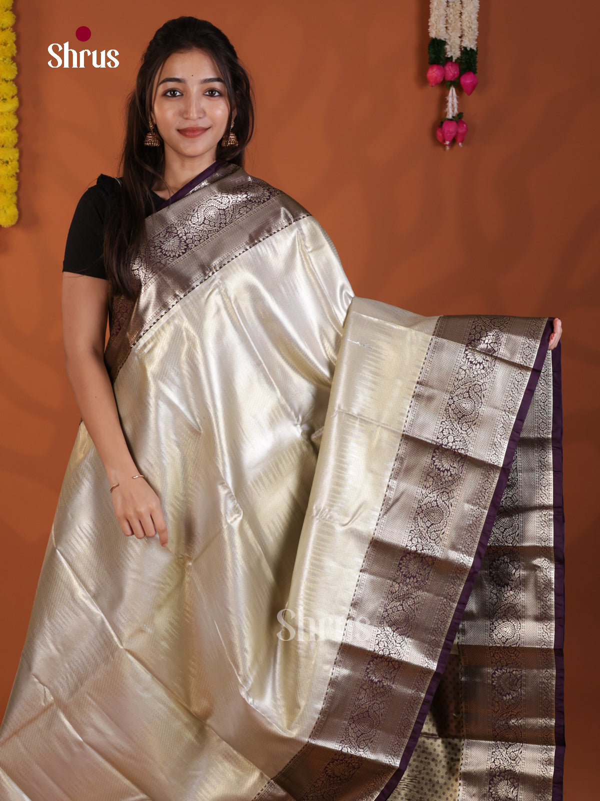 DLS29125 - Kanchipuram-halfpure Saree