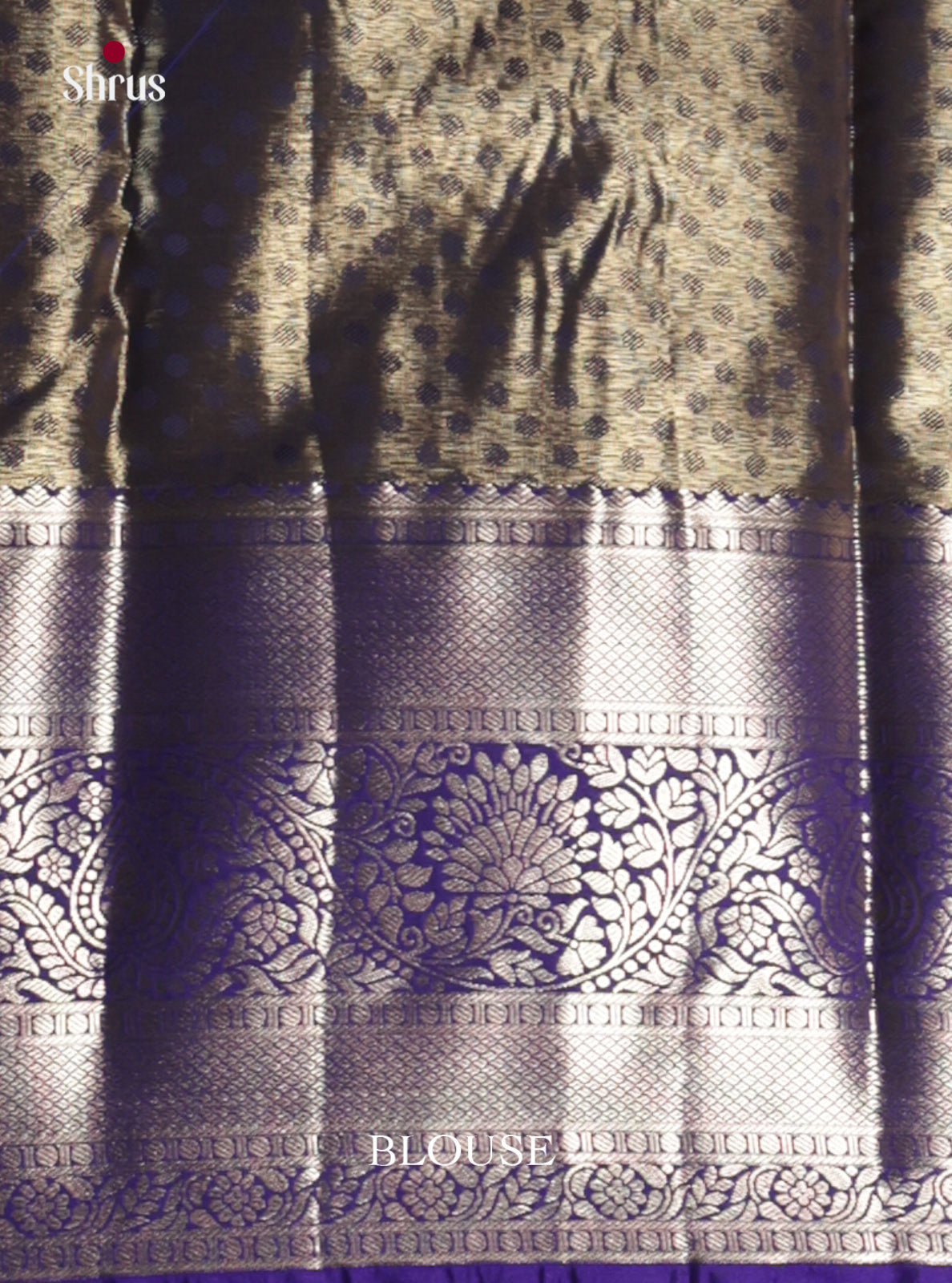 Dusty Pink & Blue - Kanchipuram-halfpure Saree- DLS29126 - Shop on Shrus.com