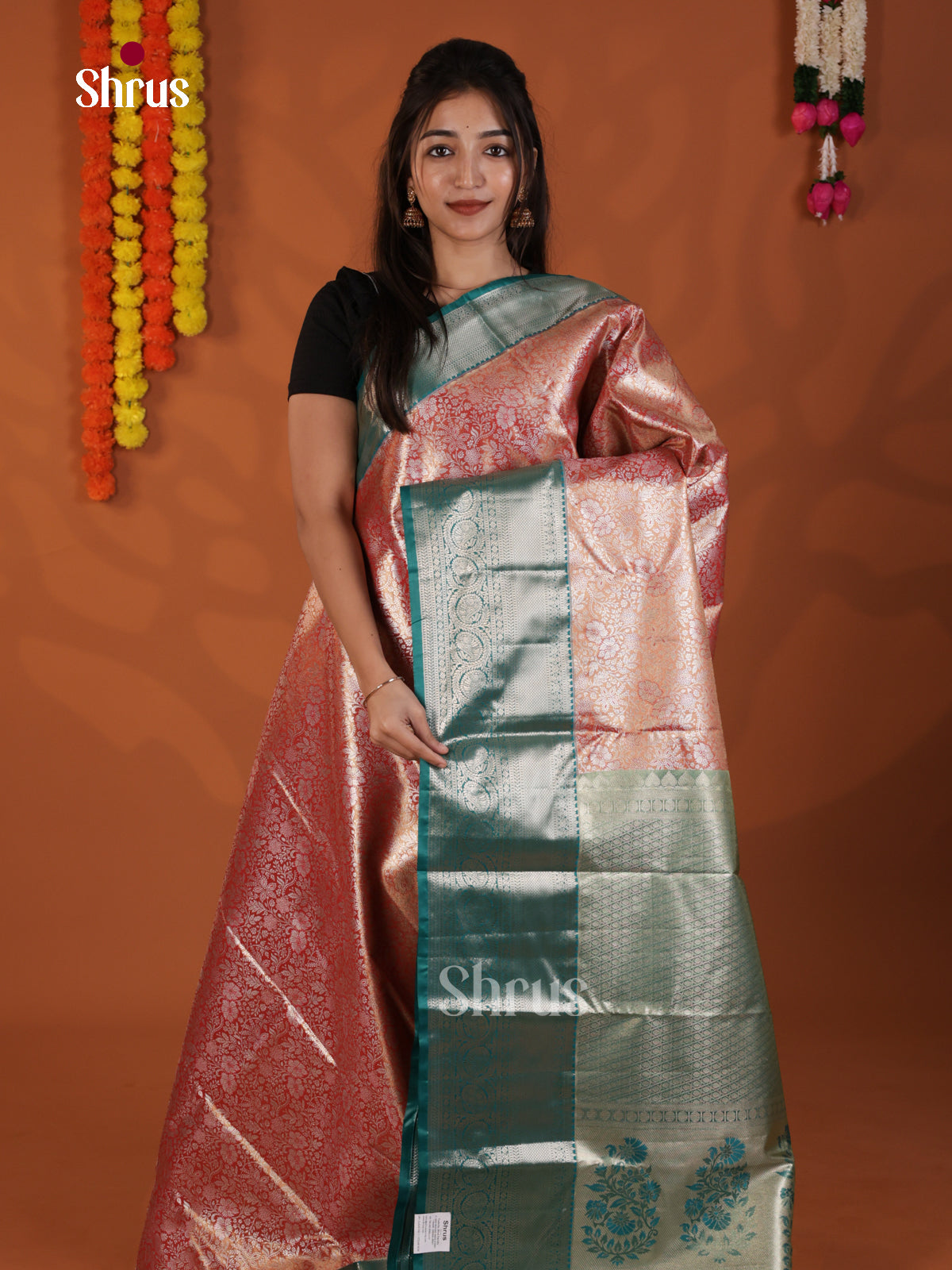 DLS29145 - Kanchipuram-halfpure Saree - Shop on Shrus.com