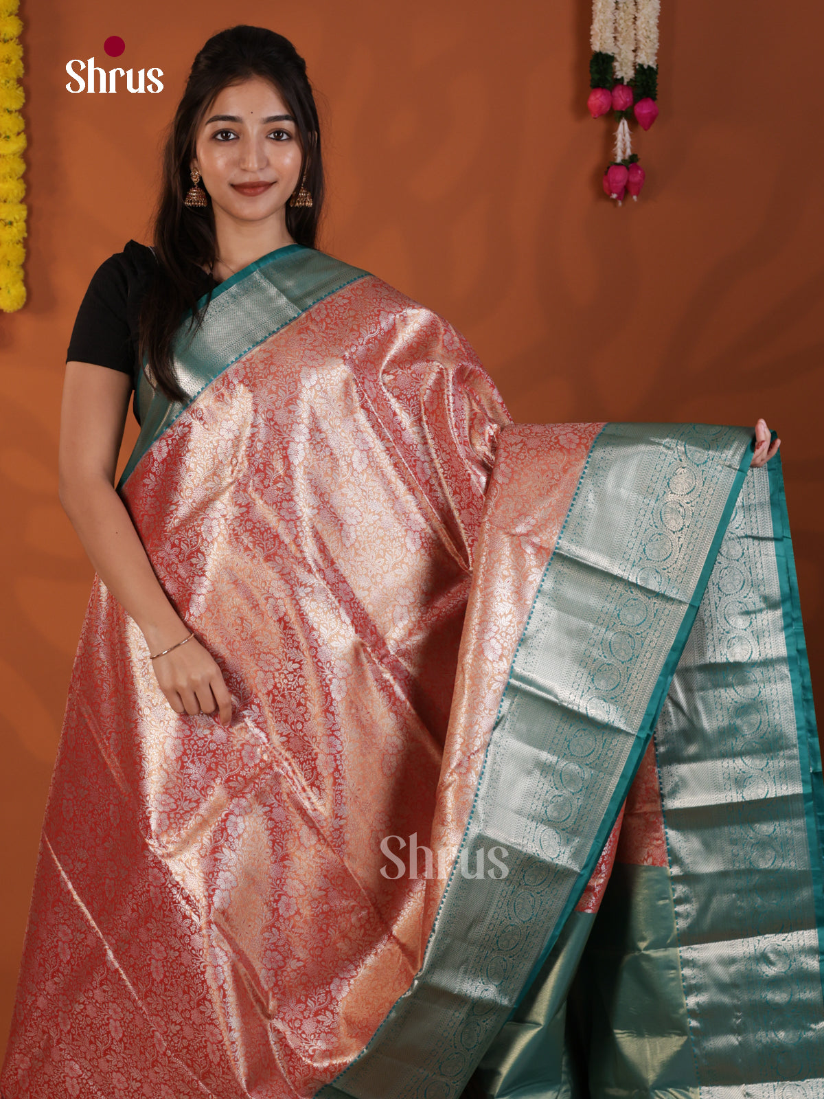 DLS29145 - Kanchipuram-halfpure Saree - Shop on Shrus.com